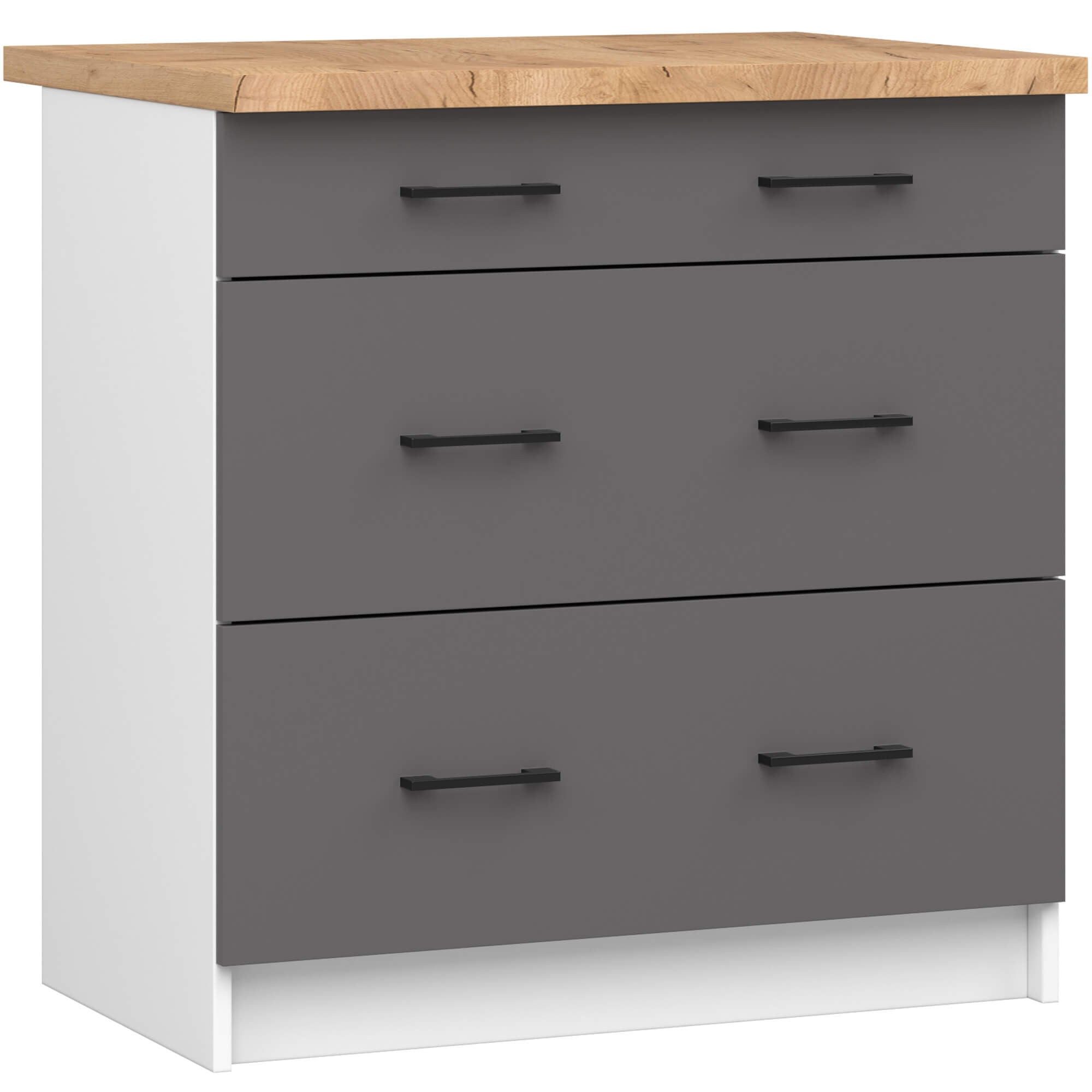 Raumhirsch Furniture Unterschrank Moderner Küchenunterschrank - 3 Schublade günstig online kaufen