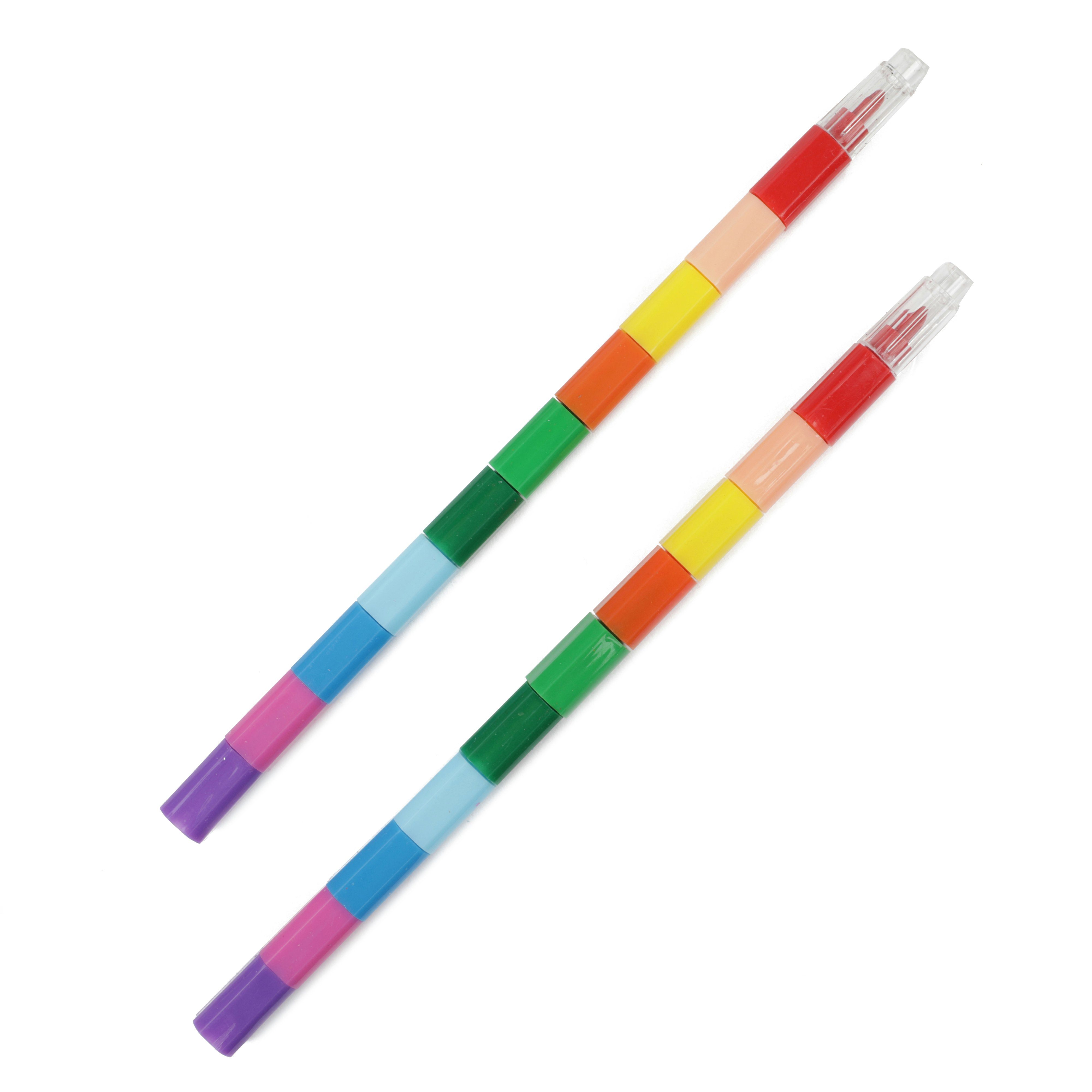 Toi-Toys Malstift Wachsmalstifte 10in1 - mit je 10 Farben (stapelbar)