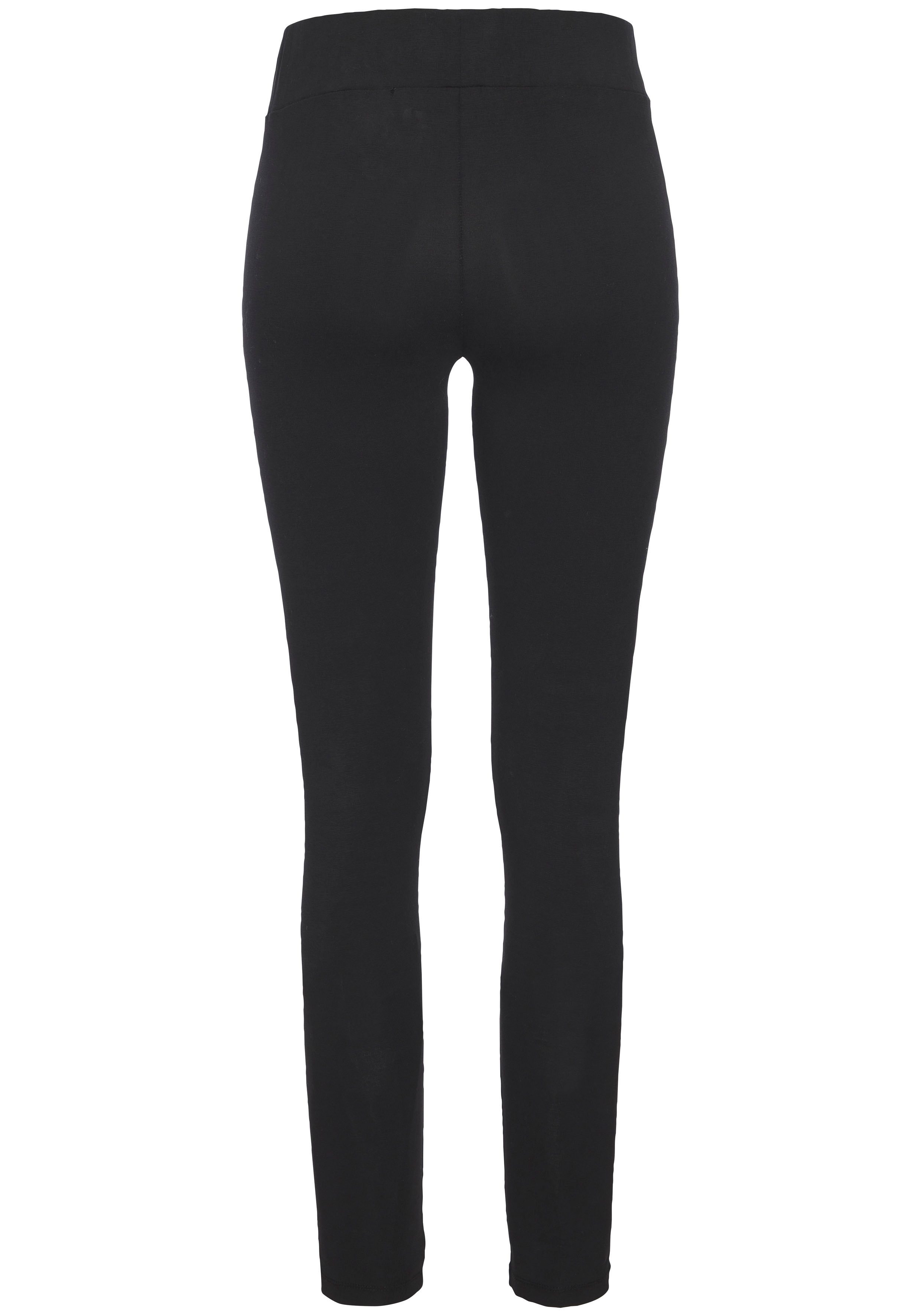 Bench. Loungewear Leggings mit Logo Silikon Badge, Loungewear