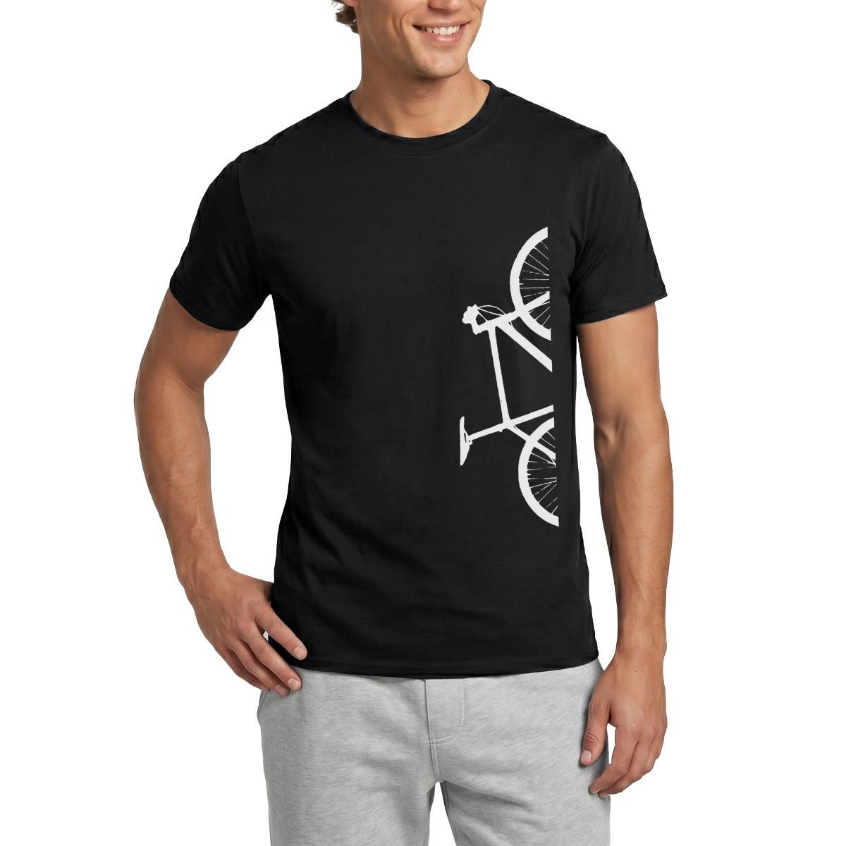 Spreadshirt T-Shirt Halbes Fahrrad Geschenk für Fahrradfahrer Männer T-Shirt (1-tlg)