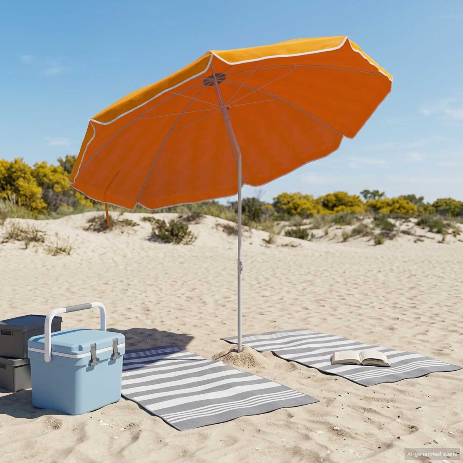 vidaXL Sonnenschirm Garten-Sonnenschirm 160 cm 170T Polyester Orange