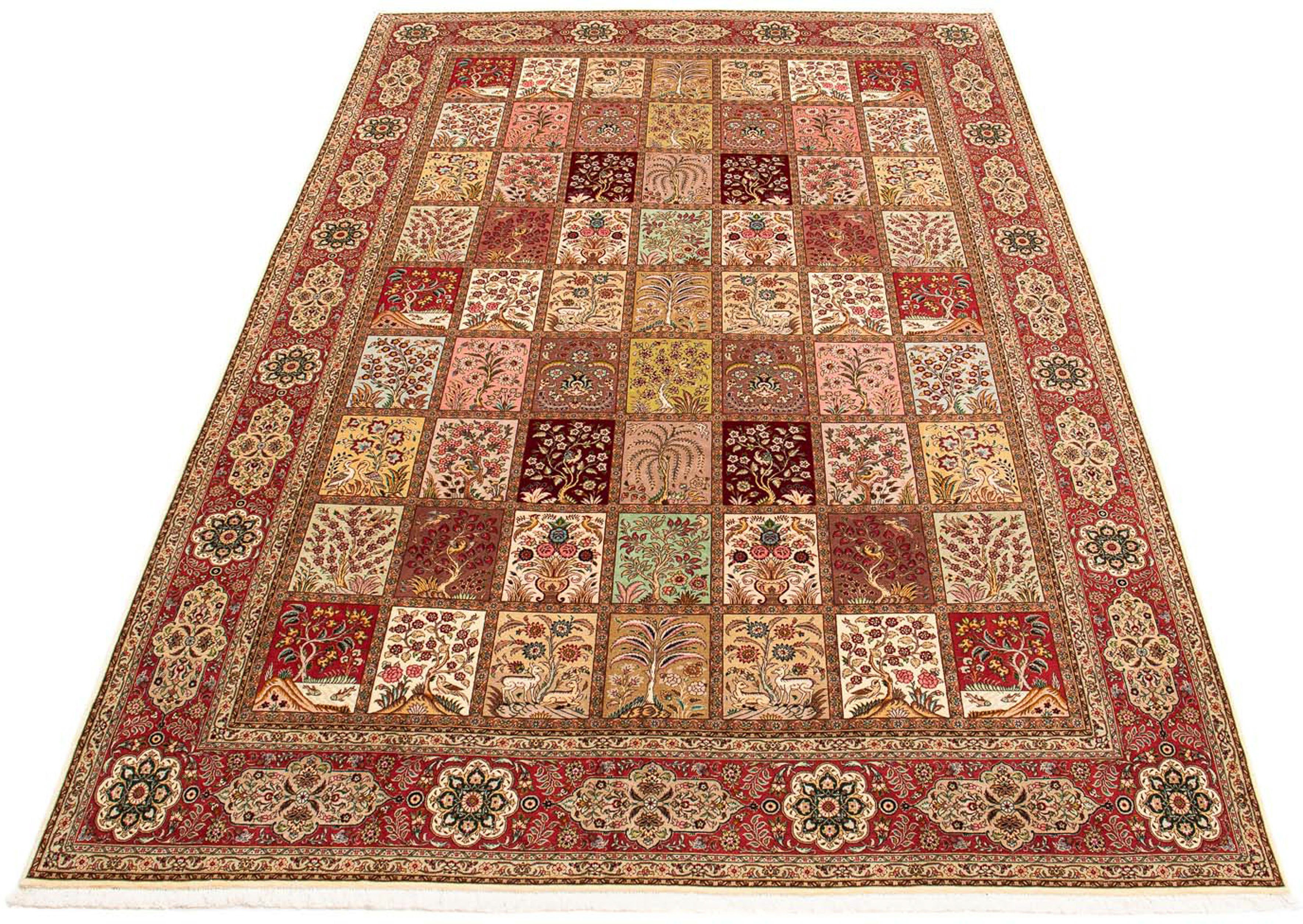 Orientteppich Perser - Täbriz - Royal - 392 x 280 cm - mehrfarbig, morgenland, rechteckig, Höhe: 7 mm, Wohnzimmer, Handgeknüpft, Einzelstück mit Zertifikat