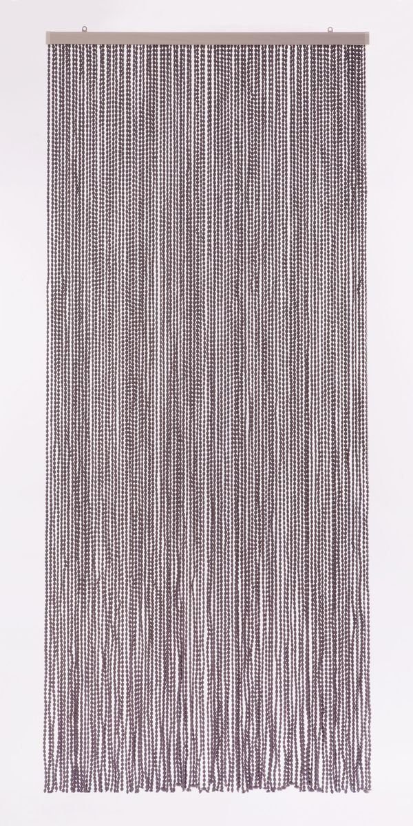 CONACORD, halbtransparent, blickdicht Polyester Bead Perlenvorhang Ösen, cm, Stranganzahl - Türvorhang Decona grau, 90 200 x hoher dank Conacord