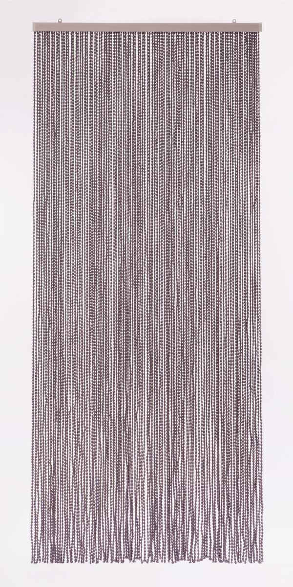 Türvorhang Conacord Decona Bead Perlenvorhang grau, CONACORD, Ösen, halbtransparent, 90 x 200 cm, Polyester - blickdicht dank hoher Stranganzahl