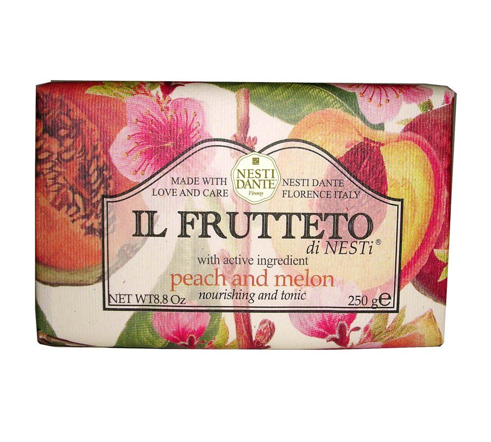 Nesti Dante Handseife Peach & Melon 250 g, 1-tlg., Hand -und Körperseife mit feinem Duft 250 g