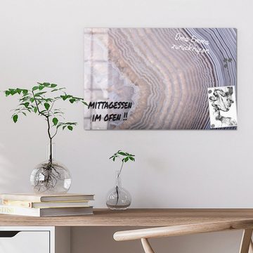 DEQORI Magnettafel 'Helle Achatschicht', Whiteboard Pinnwand beschreibbar