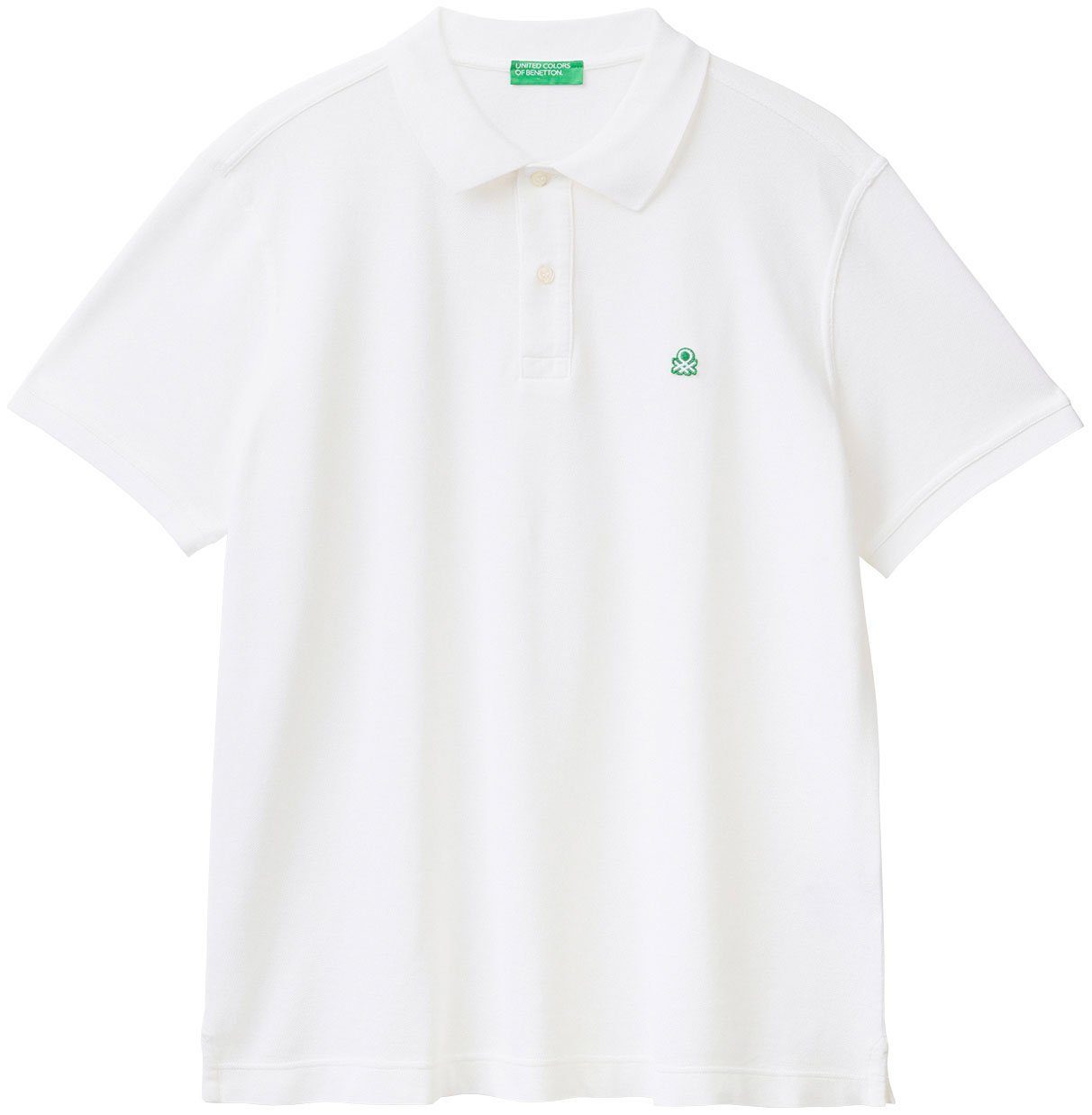 weiß United Poloshirt in Benetton mit Brusthöhe Logo of Colors