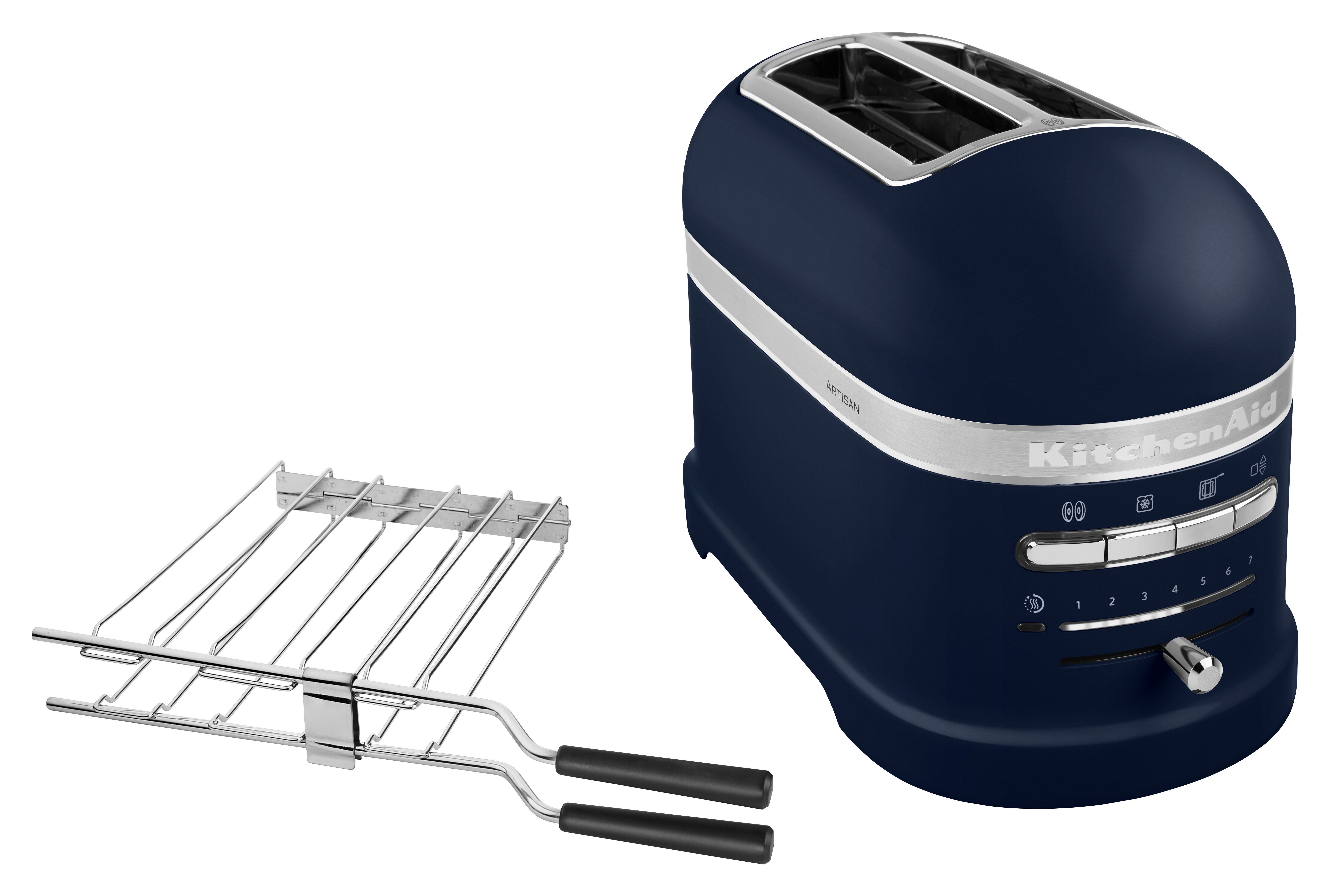 KitchenAid Toaster 5KMT2204EIB Ink Blue, 2 kurze Schlitze, für 2 Scheiben, 1250 W, mit Sandwichzange