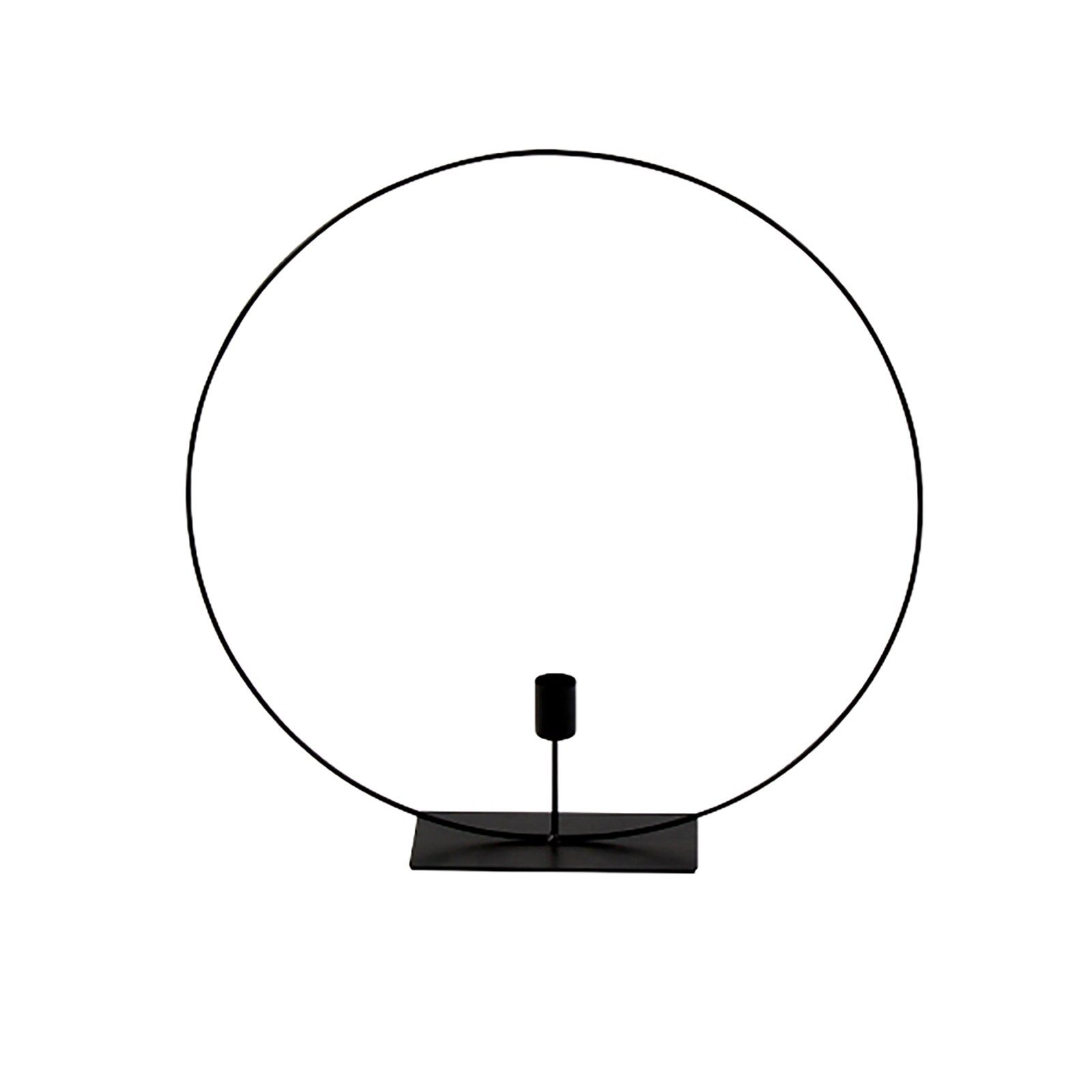 Werner Voß Kerzenhalter Kerzenleuchter Circle, schwarz, Metall, 40x8x40 cm
