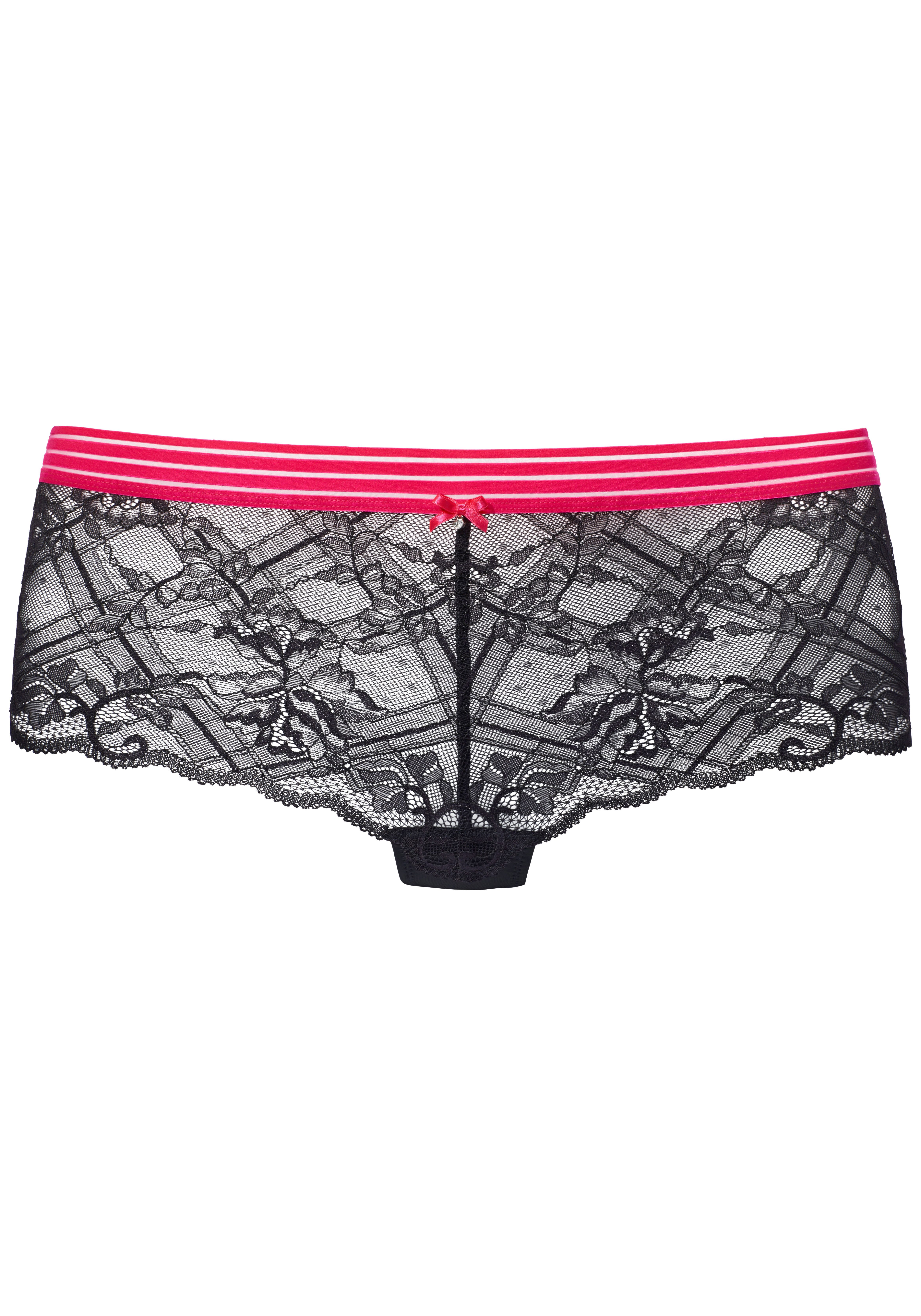 Vivance Panty aus elastischer Spitze mit modischen Kontrastfarben