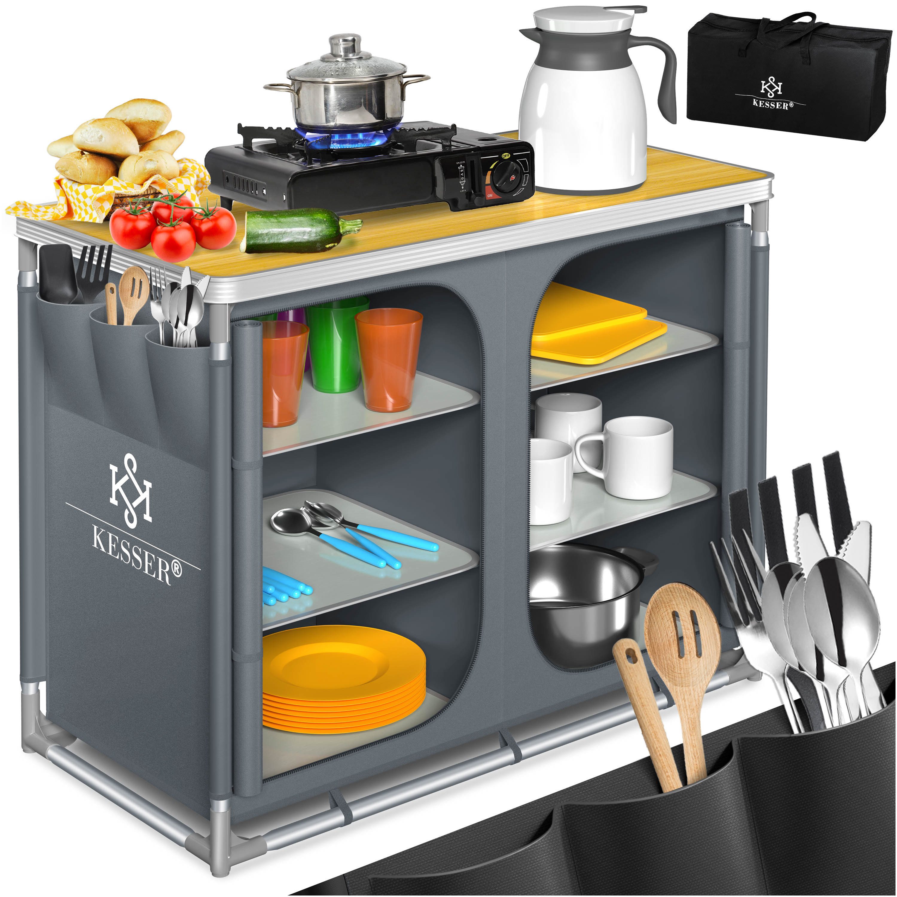 KESSER Campingschrank Campingschrank, Campingküche mit Aluminiumgestell