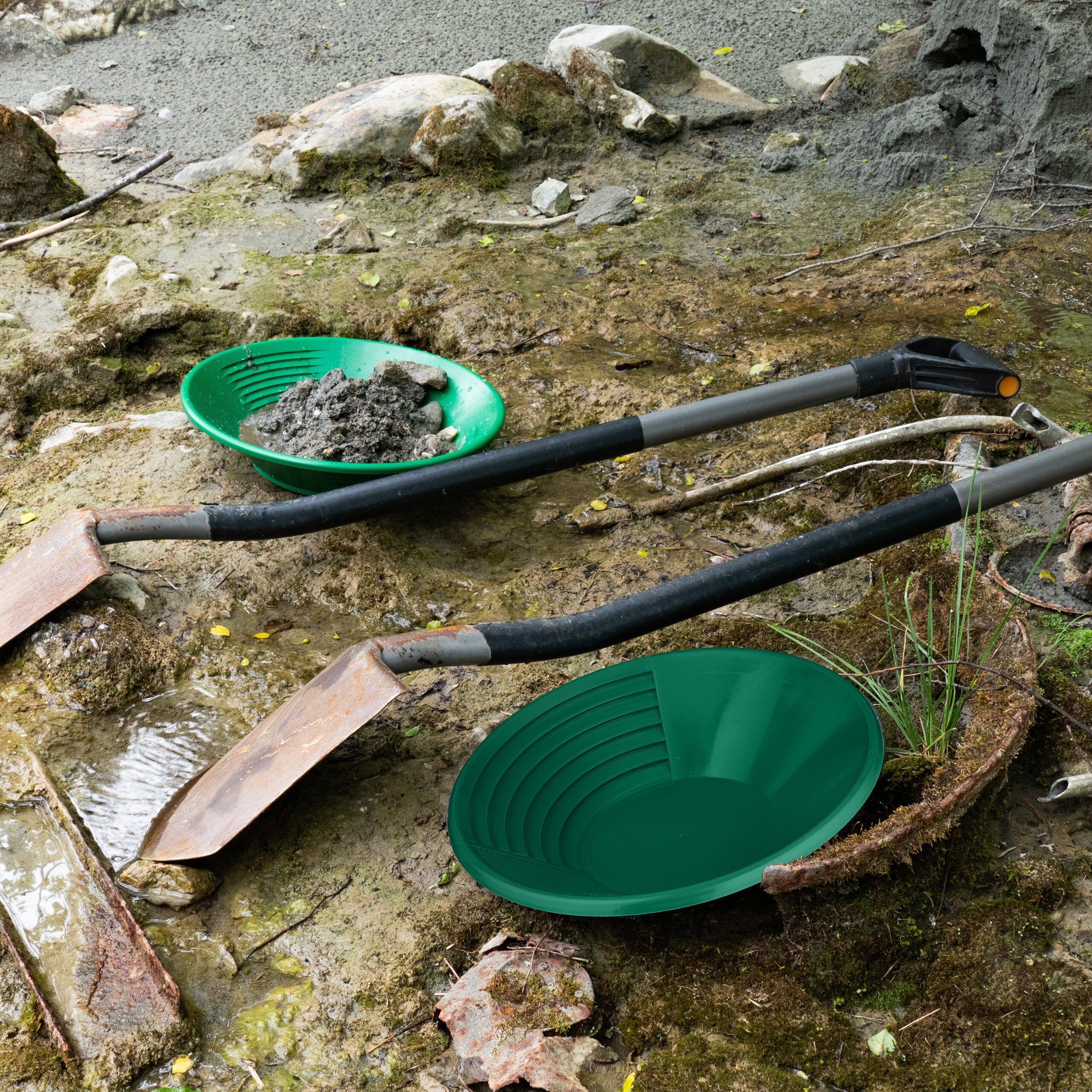 relaxdays Waschbecken Grüne Goldwaschpfanne 2er Set günstig online kaufen