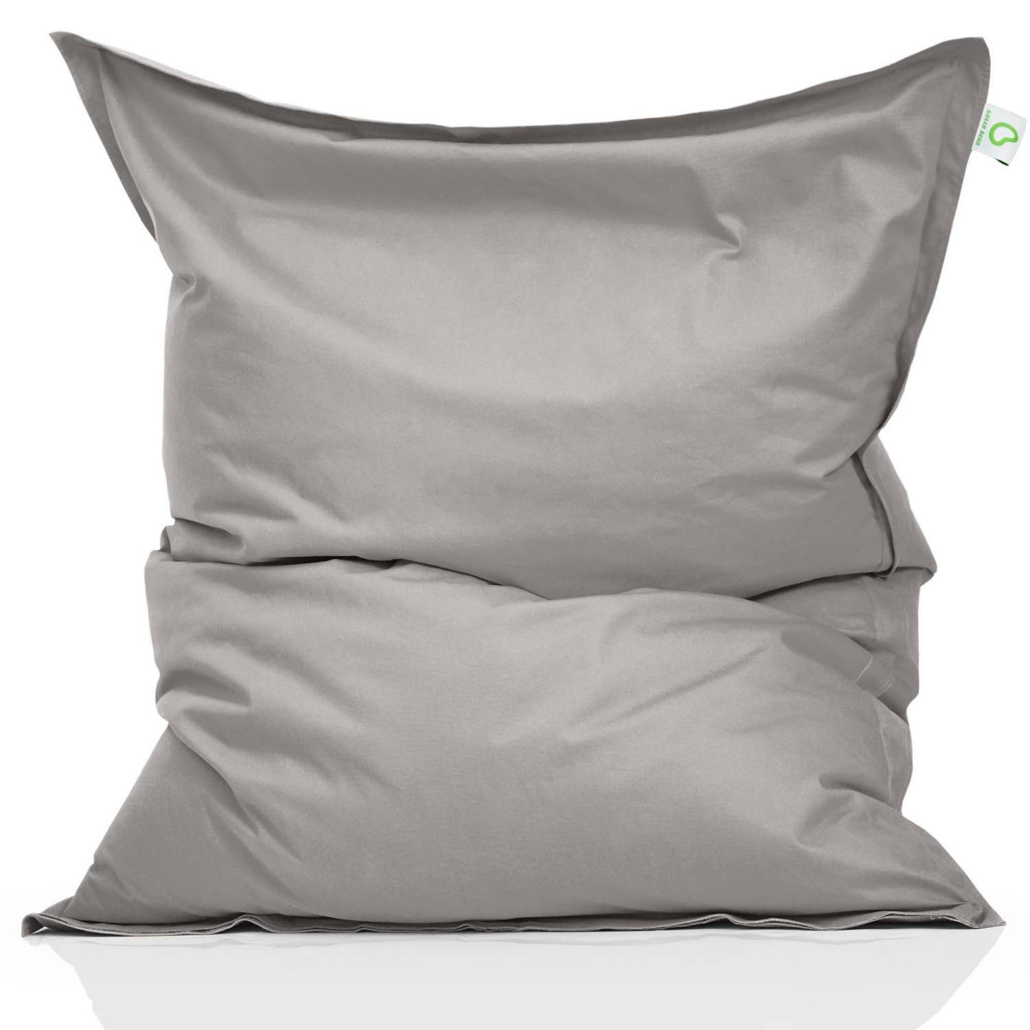Green Bean Sitzsack XXL Riesen-Sitzsack Square - Baumwolle (Indoor Bean Bag XXL 140x180cm 380 Liter, Kinder & Erwachsene Bean Bag), EPS Perlen Füllung Riesensitzsack Groß Liegekissen Sitzkissen