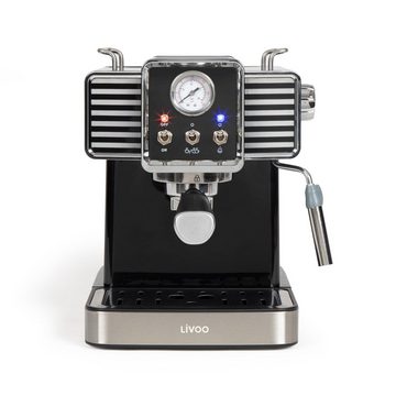 LIVOO Espressomaschine LIVOO Siebträgermaschine mit Milchaufschäumer Espressomaschine