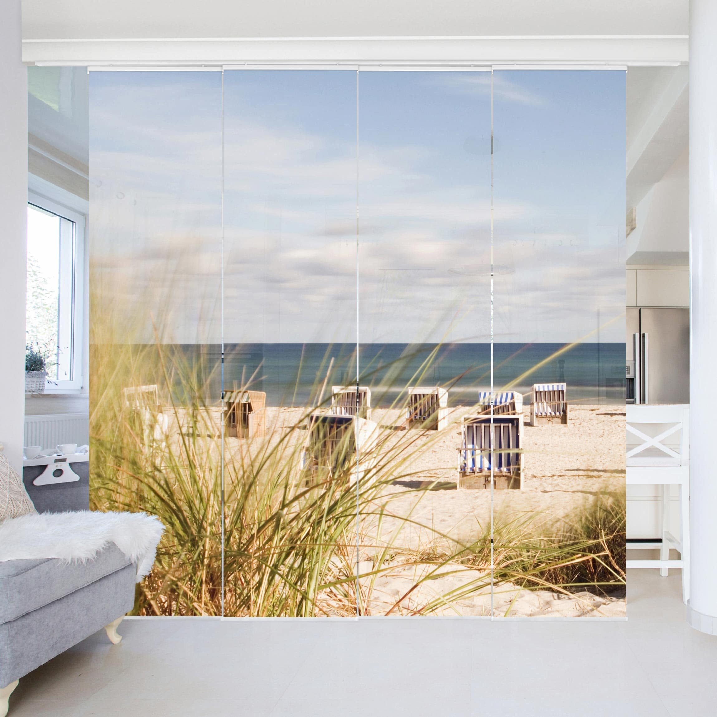 Bilderdepot24 Schiebegardine modern Flächenvorhang blickdicht Ostsee günstig online kaufen