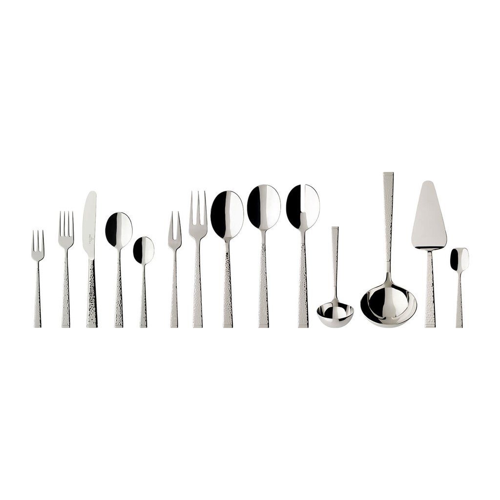 Villeroy & Boch Besteck-Set Blacksmith Tafelbesteck 70-teilig, für 12 Personen (70-tlg), 12 Personen, Edelstahl