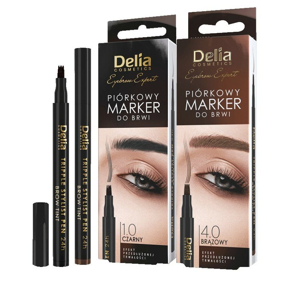 Delia Augenbrauen-Stift Cosmetics Eyebrow Expert Bleistift Augenbrauenmarker - Schwarz