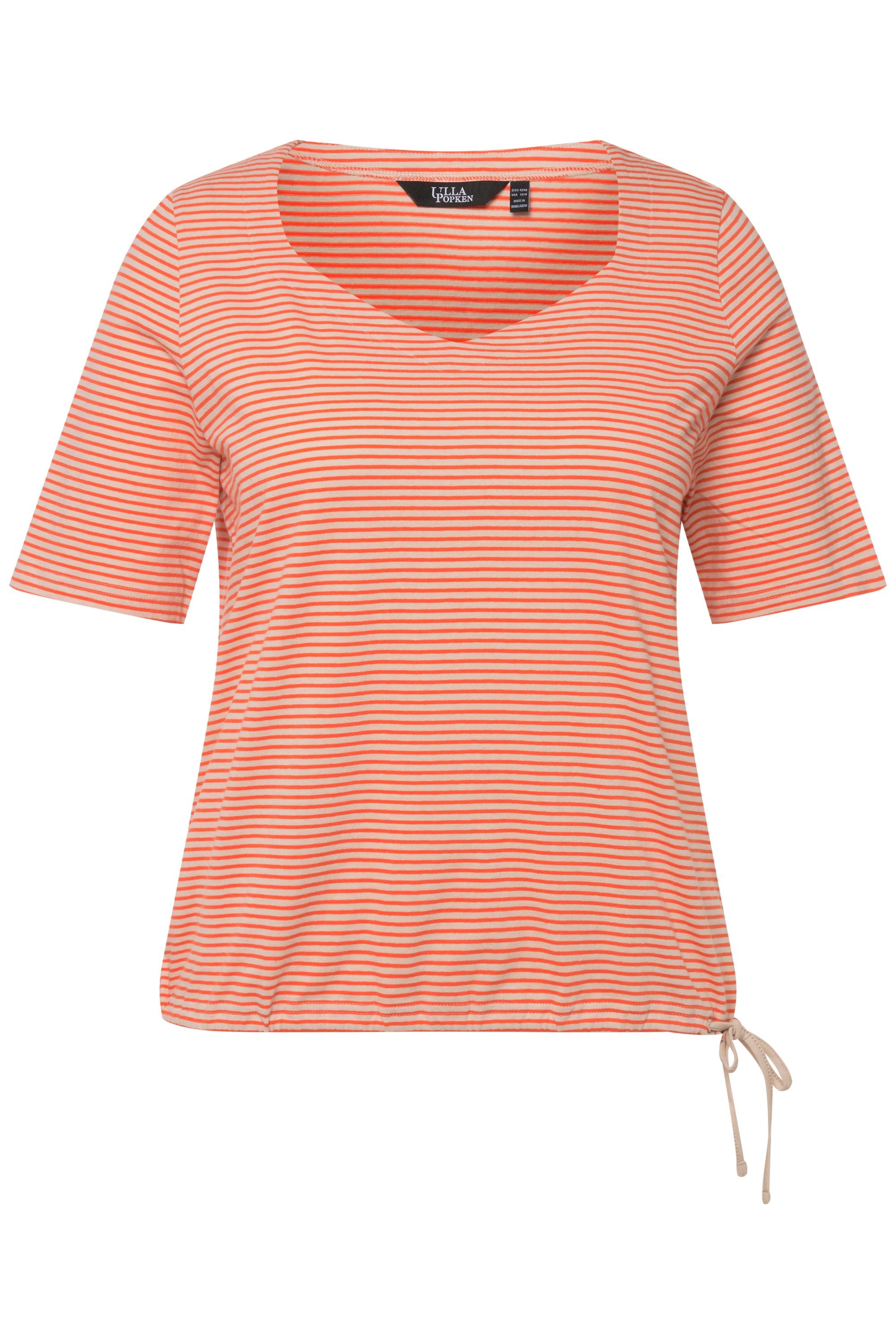 Ulla Popken T-Shirt Ringelshirt Herzausschnitt Classic günstig online kaufen