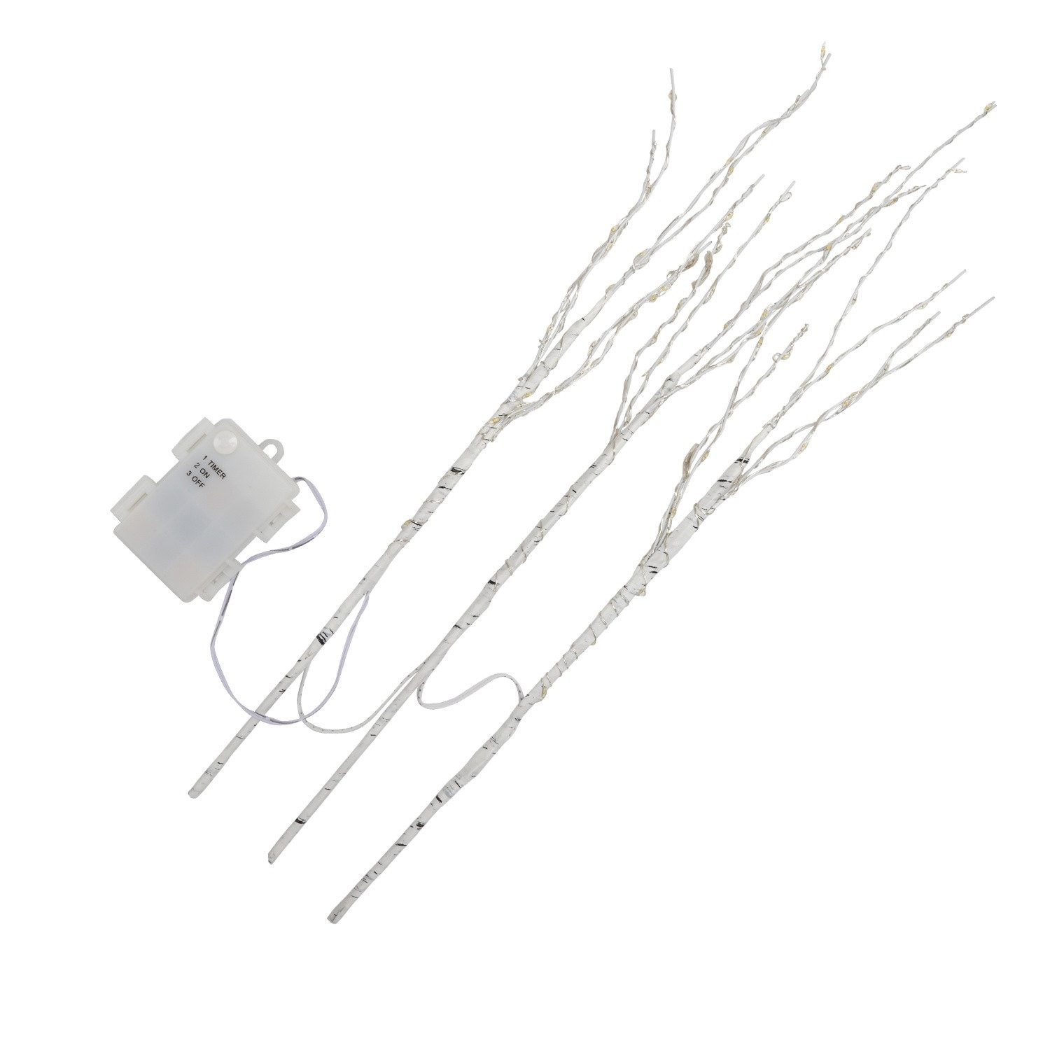 Clanmacy LED-Leuchtzweig LED Lichterzweige 3er Set Dekozweige Timer 50cm mi günstig online kaufen