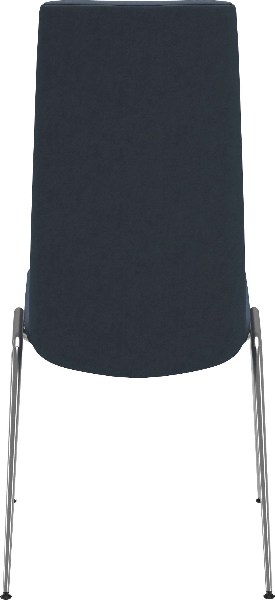 Stressless® Polsterstuhl glänzend Back, Chrom High M, in Laurel, Größe aus Stahl Beinen mit