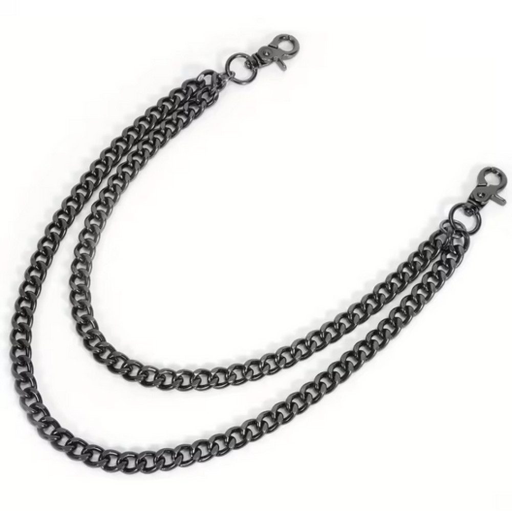 Ware aus aller Welt Hosenkette Zweireihige Schlüsselkette Brieftasche Kette Biker Trucker Punk Kette, (1-tlg)