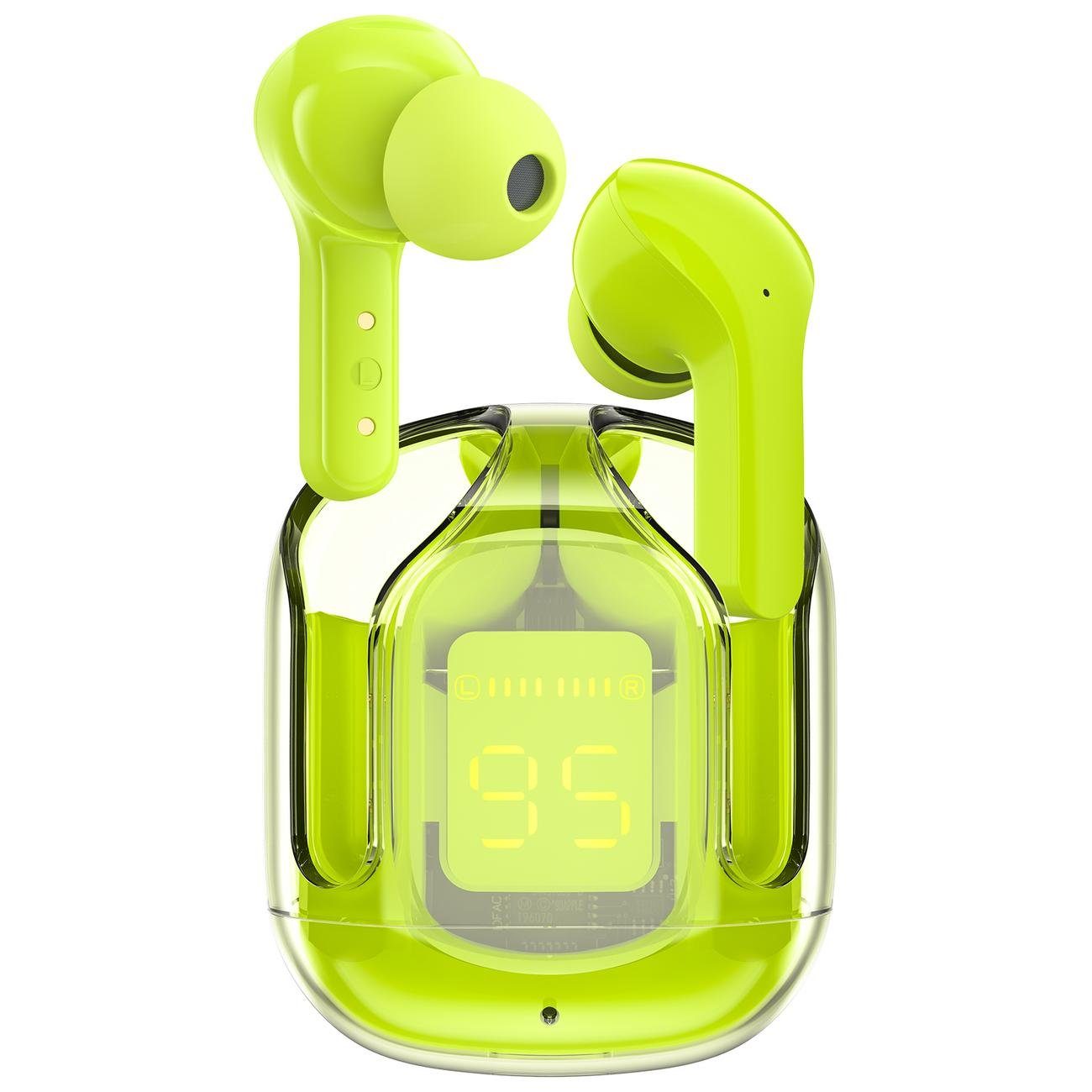 T6 Bluetooth Kopfhörer wireless Acefast Wireless Earbuds 5.0 In-Ear Youth In-Ear-Kopfhörer Grün TWS Headphones