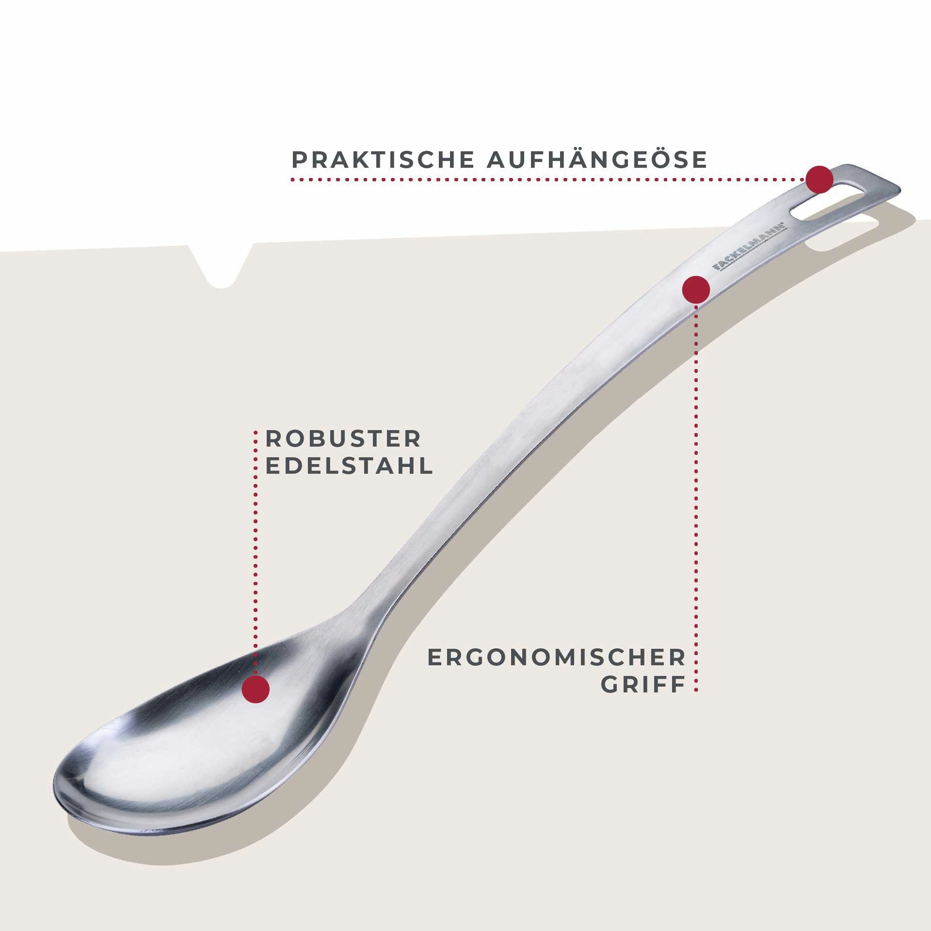 FACKELMANN Servierlöffel Küchenlöffel, Portionslöffel, Edelstahl-Löffel