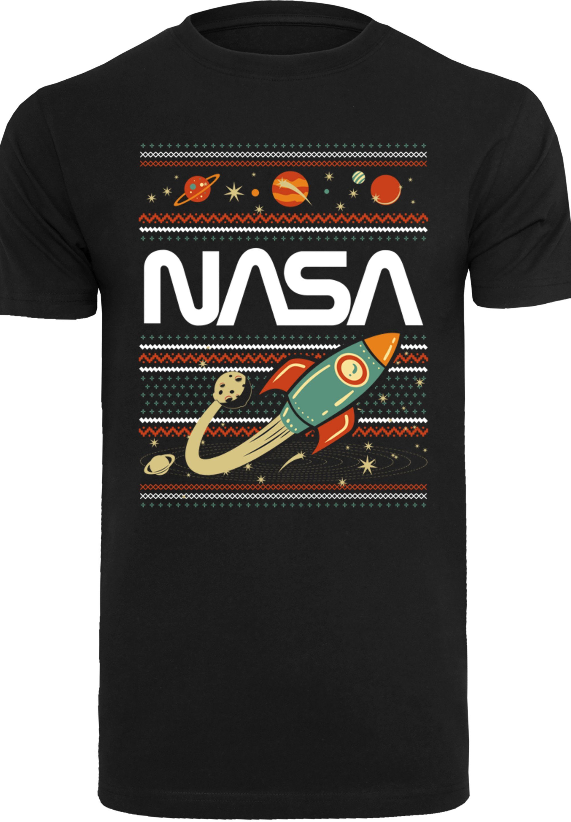 NASA Herren,Premium Fair Isle F4NT4STIC T-Shirt Merch,Regular-Fit,Basic, Bedruckt
