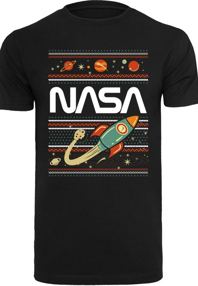 F4NT4STIC T-Shirt NASA Fair Isle Herren,Premium Merch,Regular-Fit,Basic, Bedruckt