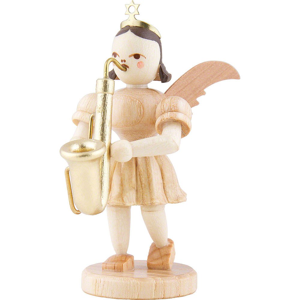 Blank Kunstgewerbe Dekofigur Kurzrockengel mit Saxophon, natur (6,6cm) von Blank Kunsthandwerk