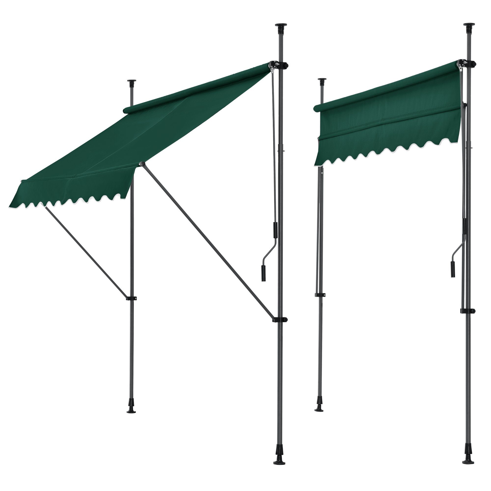 pro.tec Klemmmarkise »Stem« ohne Bohren Stahlgestell 150x120x220-309 cm Dun günstig online kaufen
