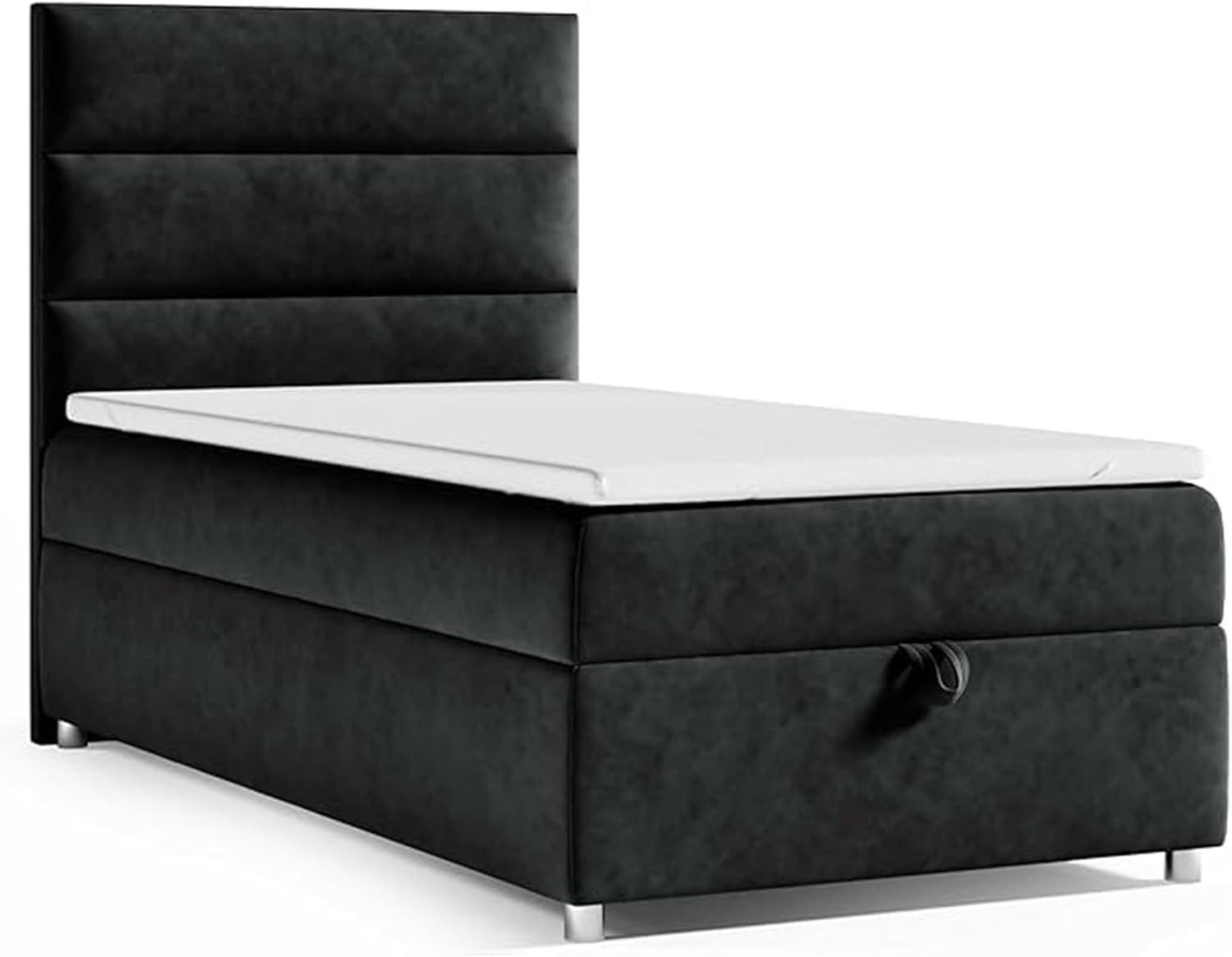 Best for Home Boxspringbett mit Bettkasten Trinity K-4 SINGLE Bonell-Matratze inkl. Topper H3 (Einzelbett, Polsterbett mit gepolstertes Kopfteil, Jugendbett, Kinderbett versch. Größen, 70x200 80x200 90x200 100x200 cm), verschiedene Liefermöglichkeiten, Handwerksqualität