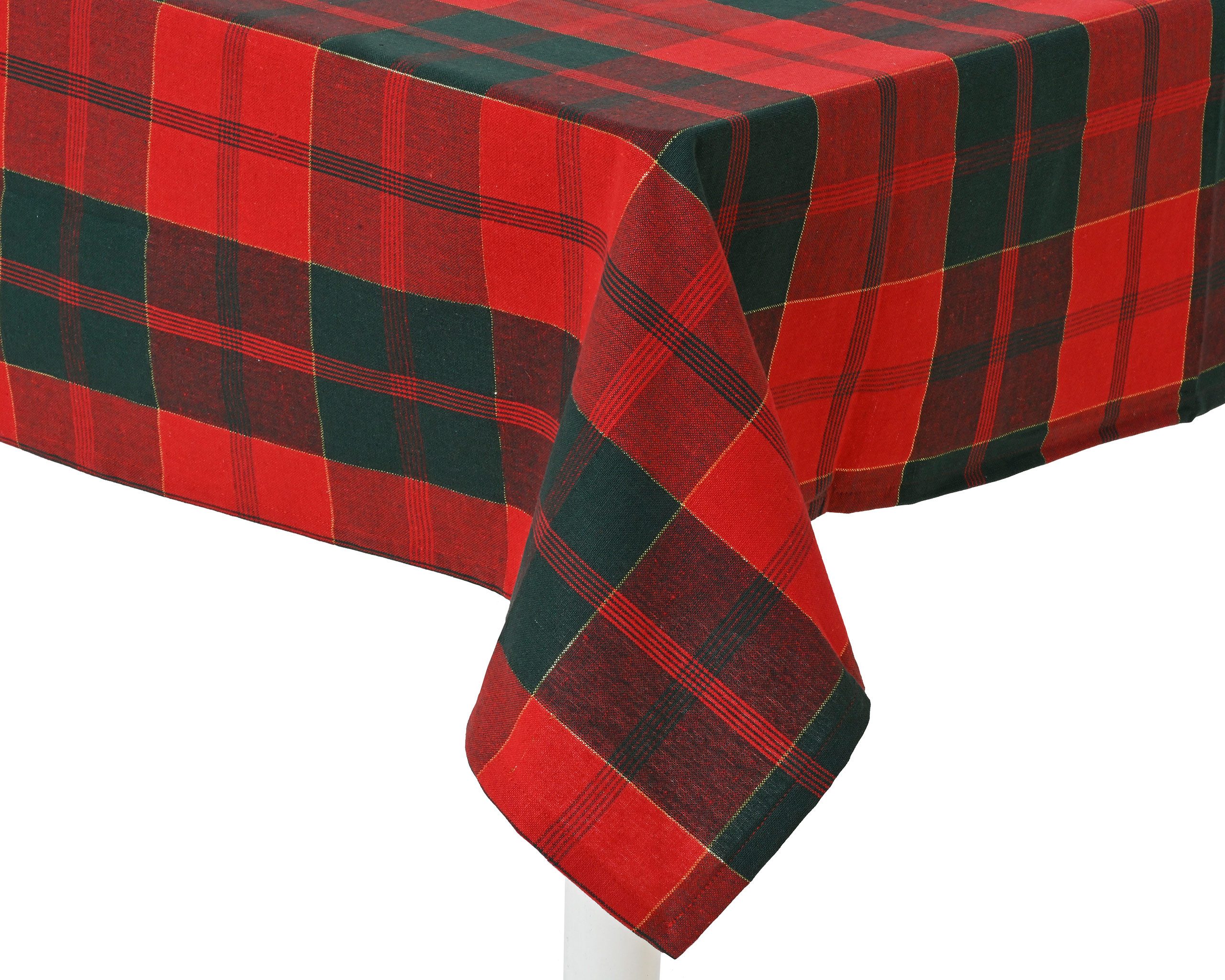 Kaemingk Tischdecke, Tischdecke Baumwolle 180x140cm mit Schottenkaro Muster günstig online kaufen