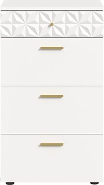 INOSIGN Kommode Schubladenkommode mit 4 Schubkästen & Ornamentabsetzung, Flur, Diele, Flurschrank, Schrank, Mehrzweckschrank, Schubladenschrank