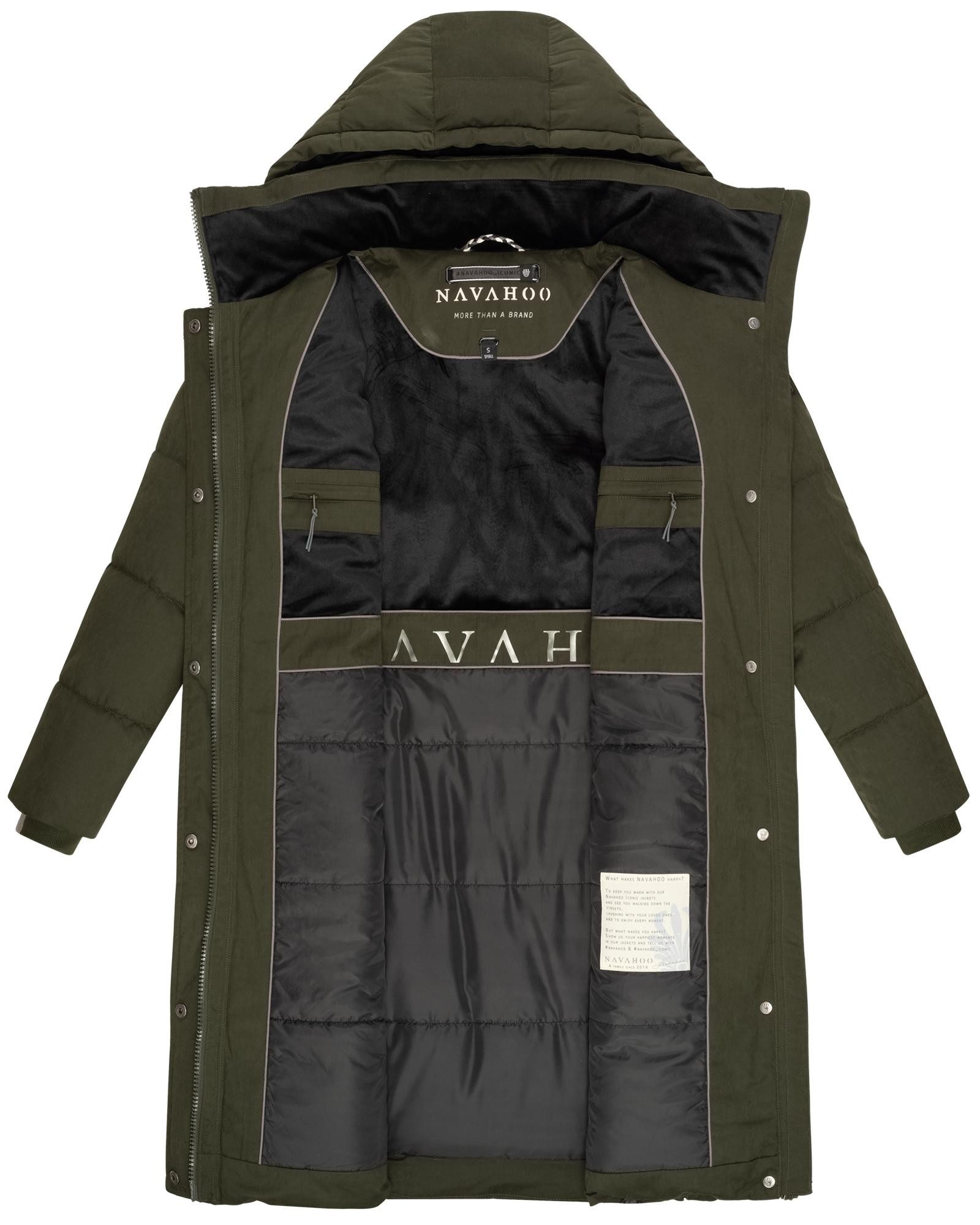 Navahoo Wintermantel Wintertanz 14 modischer Damen Steppmantel mit hohem Kragen