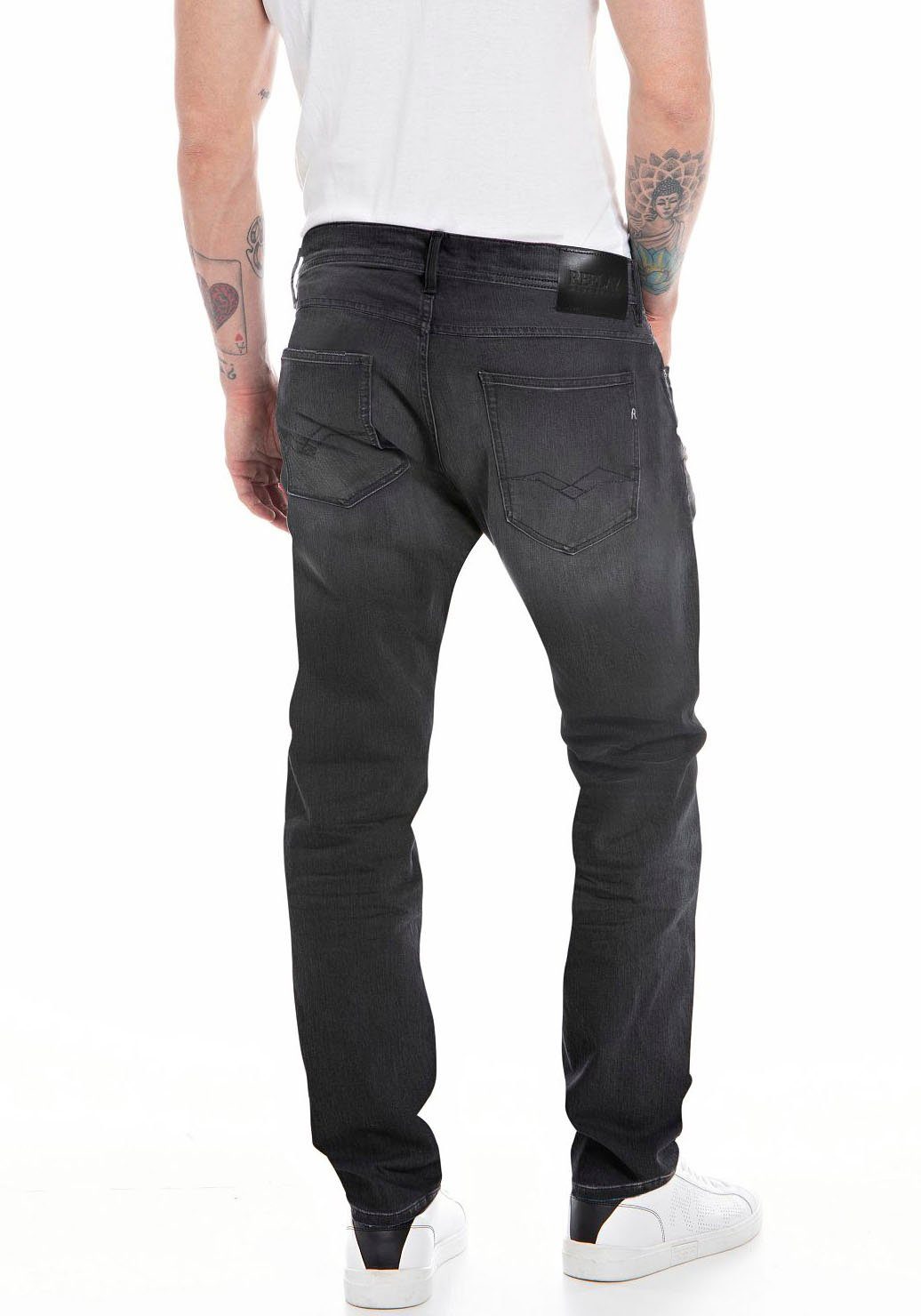 Straight-Jeans black WILLBI Replay