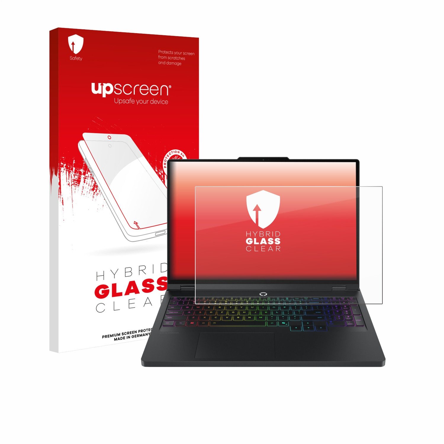 upscreen Displayschutzglas Folie für Lenovo Legion Pro 5 Gen 10 16", Schutzfolie Glas Panzer Display Schutz klar