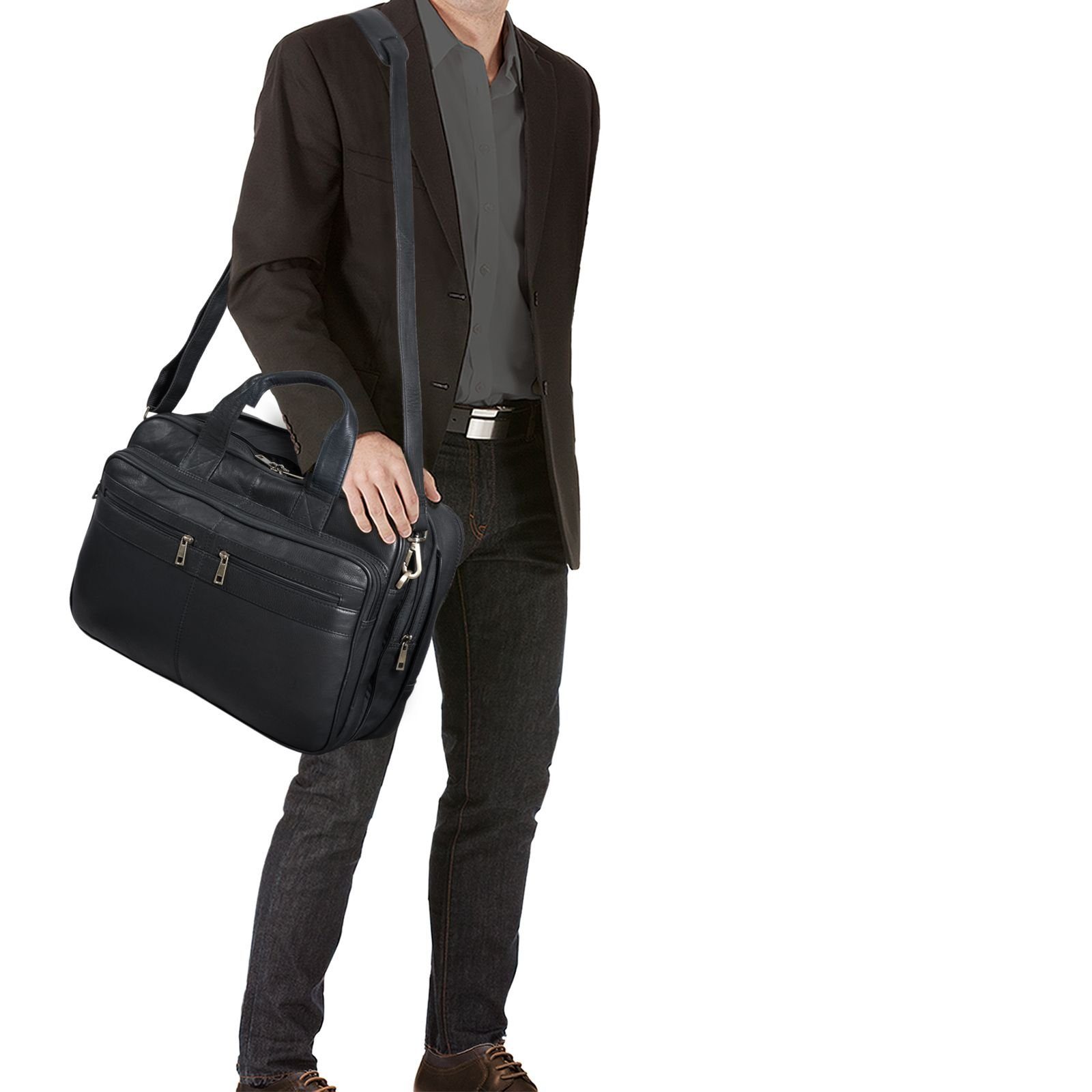 STILORD Aktentasche "Alexander" Lehrertasche Herren Leder Vintage