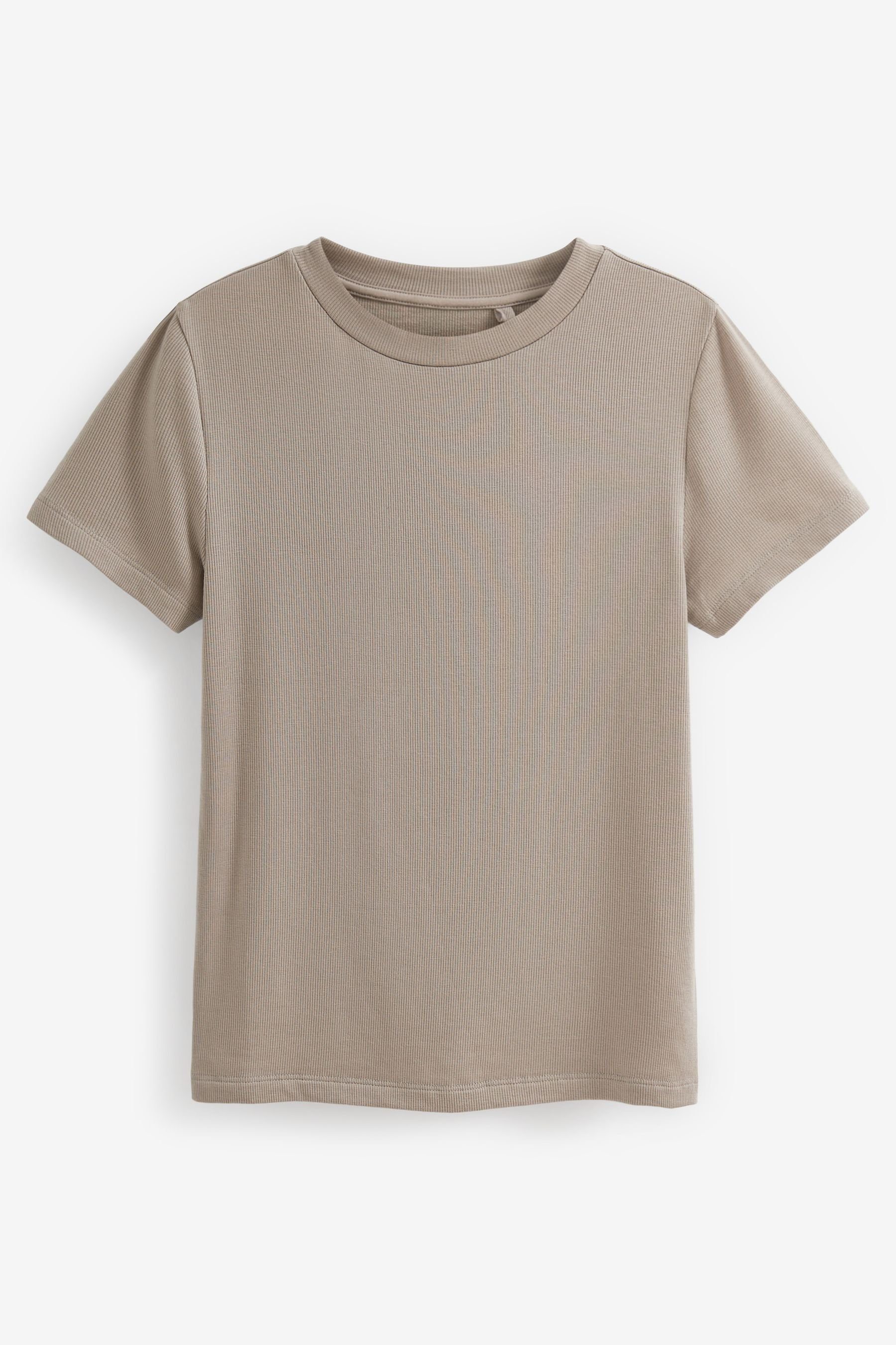 Next T-Shirt Superweiches, geripptes T-Shirt aus Lyocell (1-tlg) günstig online kaufen
