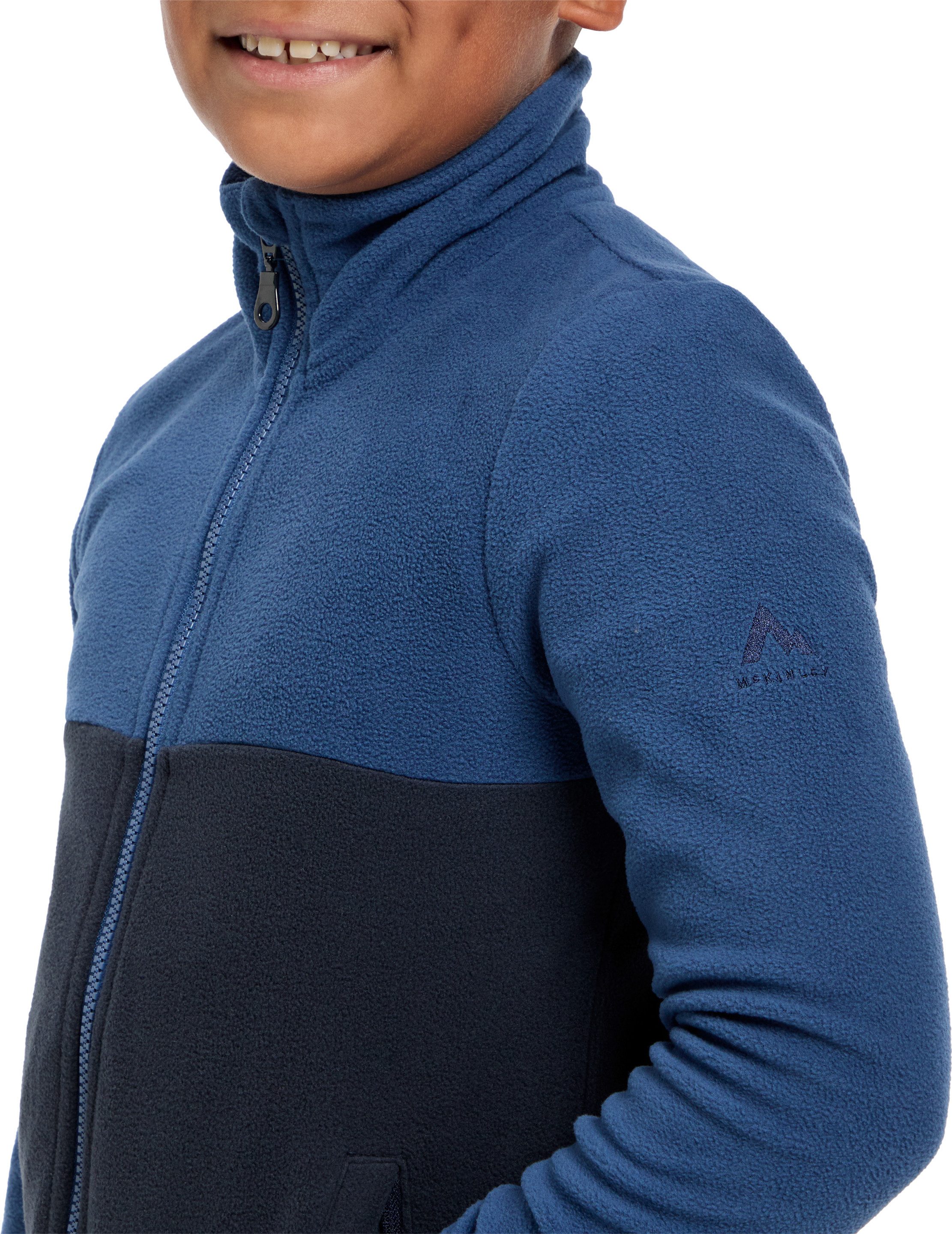 McKINLEY Fleecejacke JU.-UNTERJACKE AMARO FZ FL B Colorblocking Look, Reißverschlusstaschen