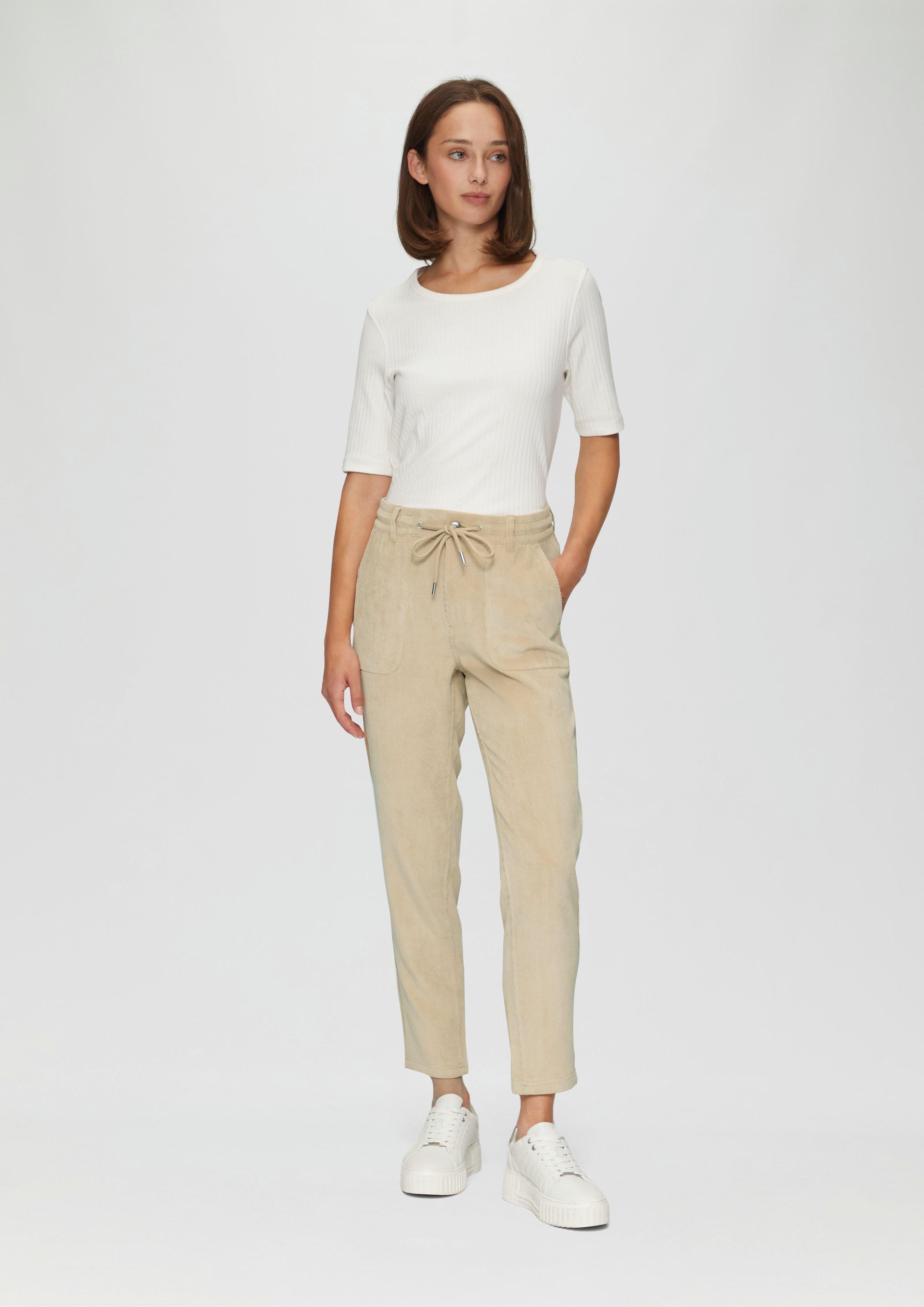 s.Oliver 7/8-Hose Fließende Jogpants aus Feincord günstig online kaufen