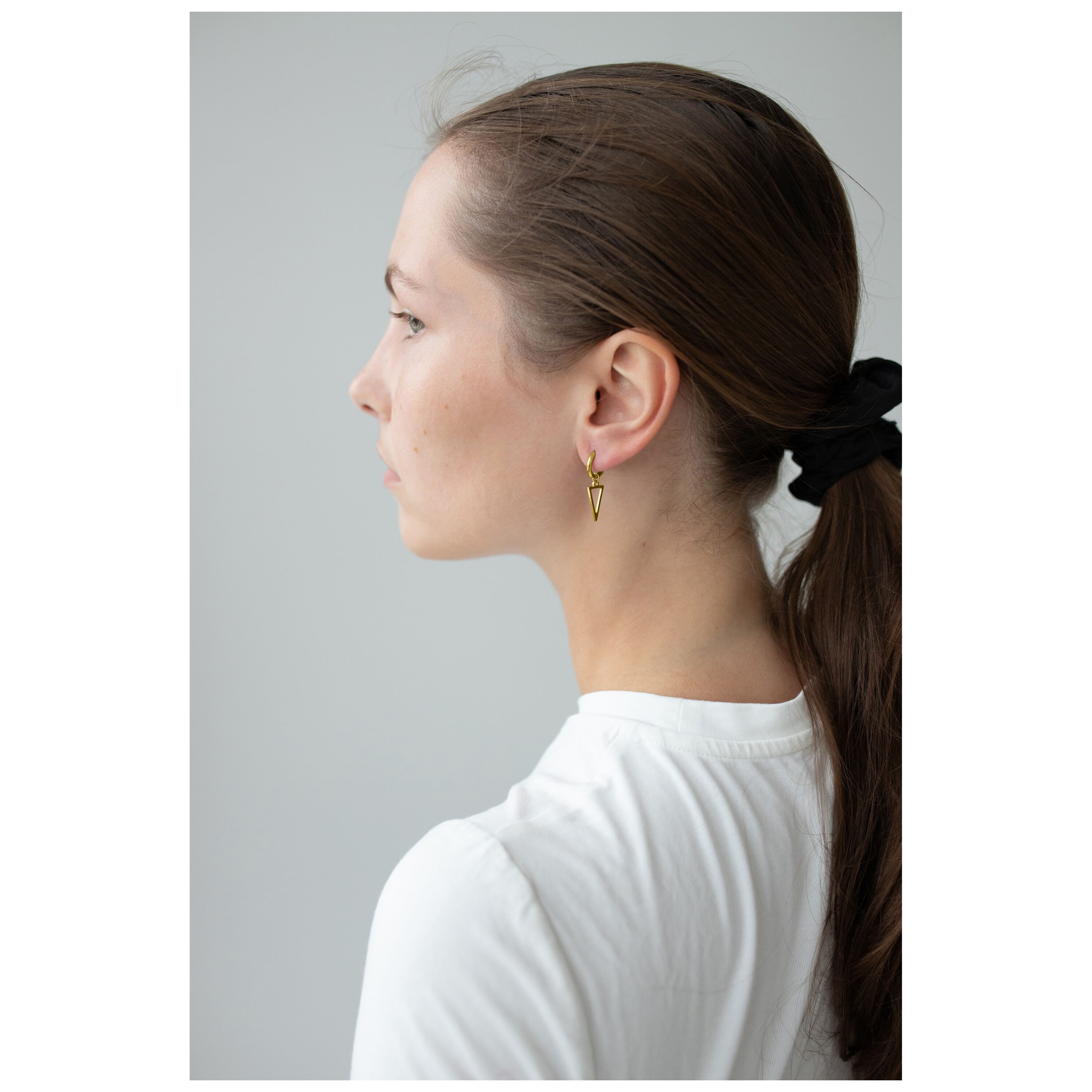 Wildcat Paar Ohrhänger Little Cutted Triangle Hoops, wasserfest, langlebig, hautverträglich