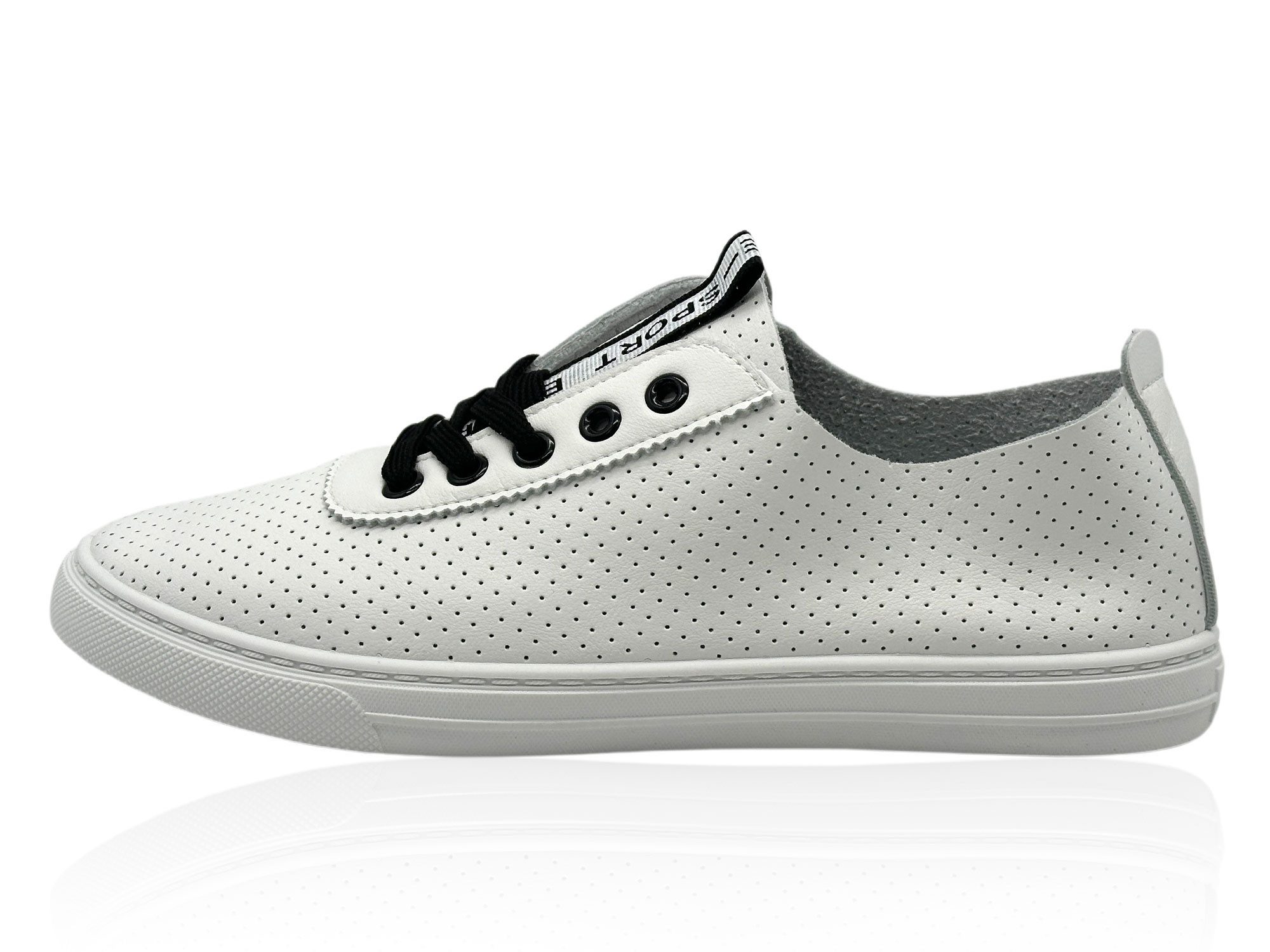 Nowaland Damen Ledersneaker aus besonders weichem Echtleder Sneaker Besonders weiches Echtleder und atmungsaktive Lochung