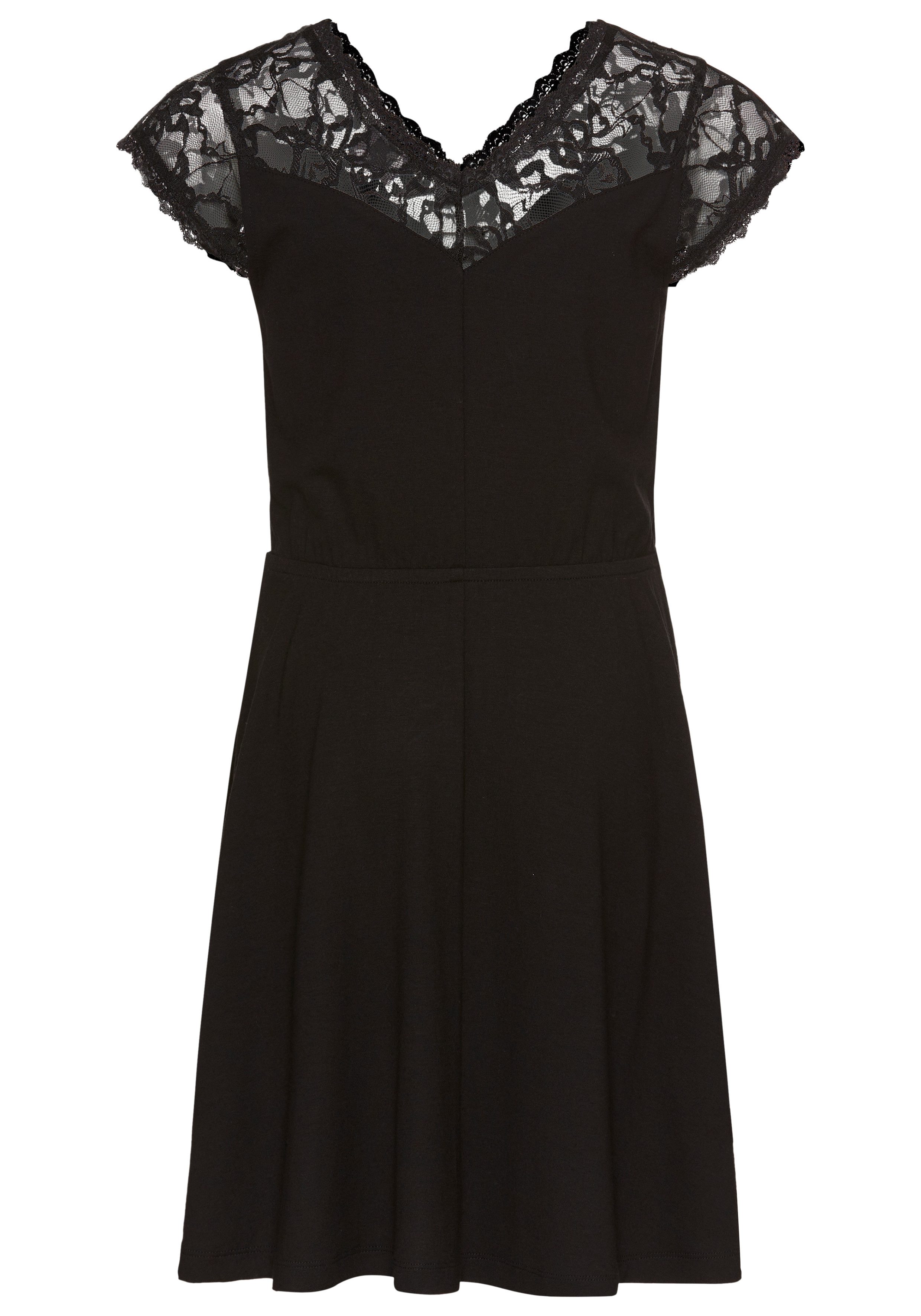 KIDSWORLD Jerseykleid Viskose-Kleid mit Spitze Schöne Spitzen-Ausschitt