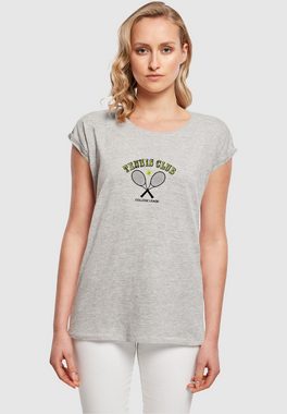 Merchcode T-Shirt Merchcode Damen Ladies Tennis Club Extended Shoulder Tee (1-tlg)
