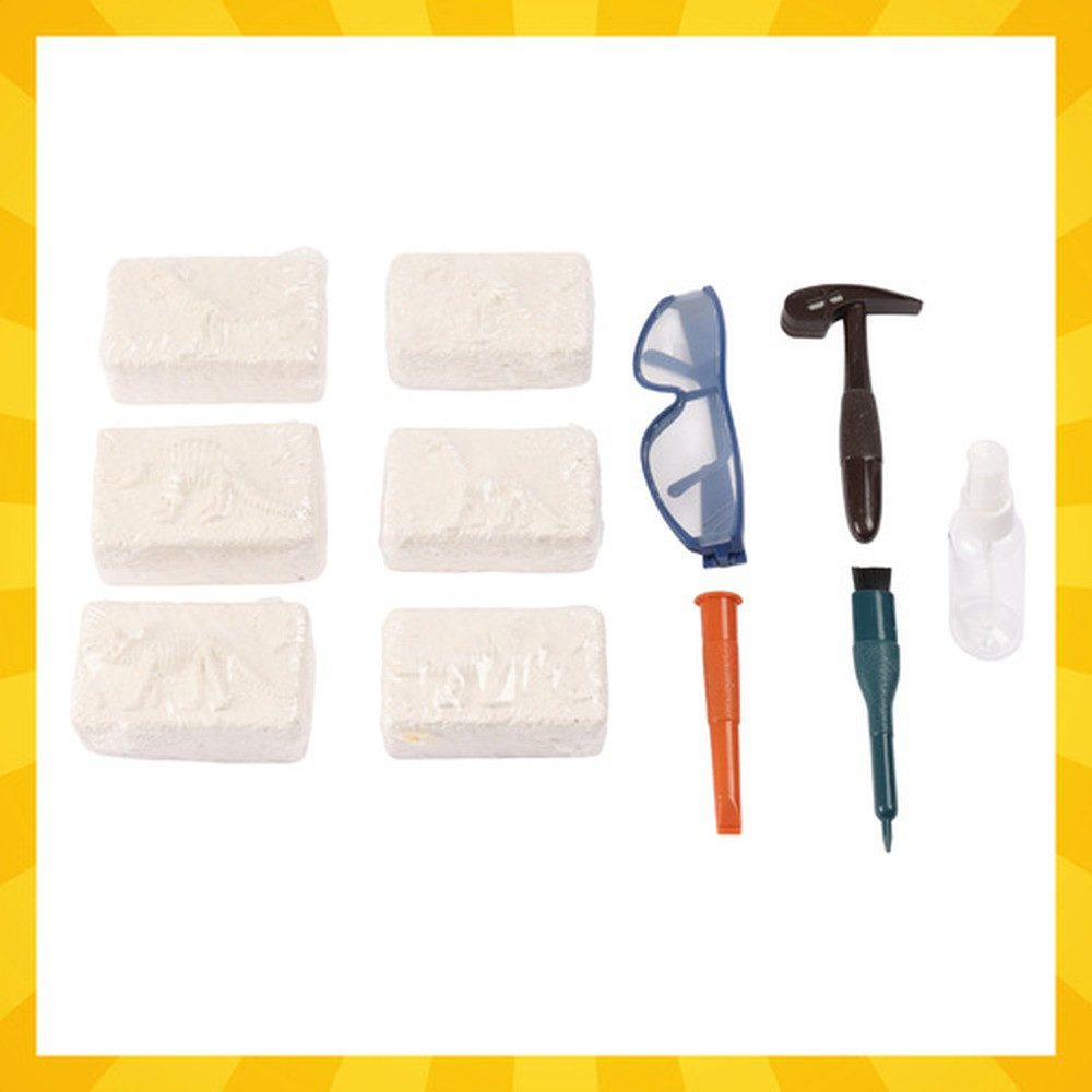 KRUZZEL Lernspielzeug Ausgrabungsset Dinosaurier (6-in-1, Tyrannosaurus), Fördert Geduld, Konzentration, Feinmotorik und logisches Denken – Bild 5 von 5