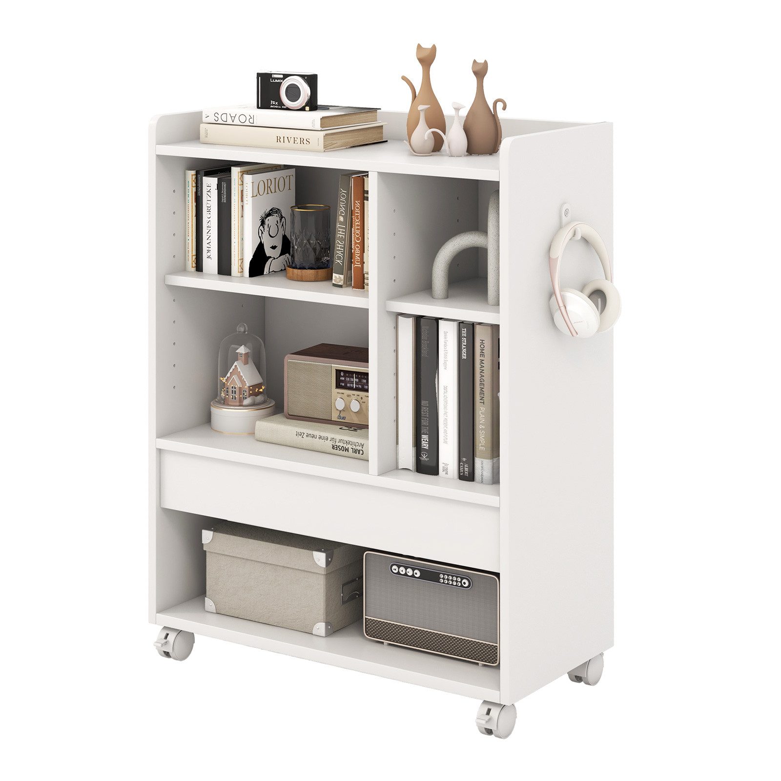 COSTWAY Rollcontainer, mit Schublade, Büroschrank mit günstig online kaufen