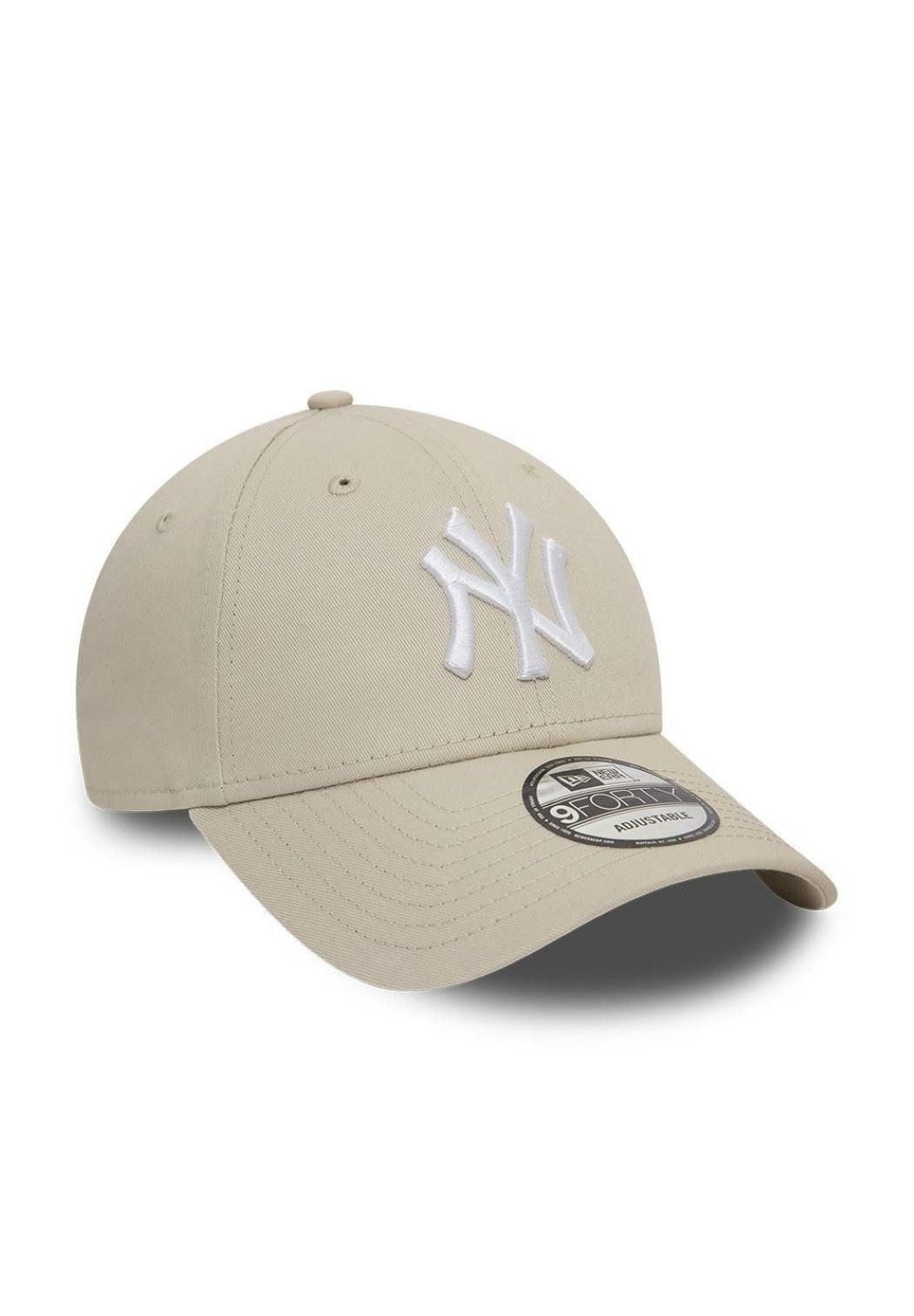New Era Baseball Cap New York Yankees MLB League Essential Beige Verstellbare 9Forty Snapba (1-St)