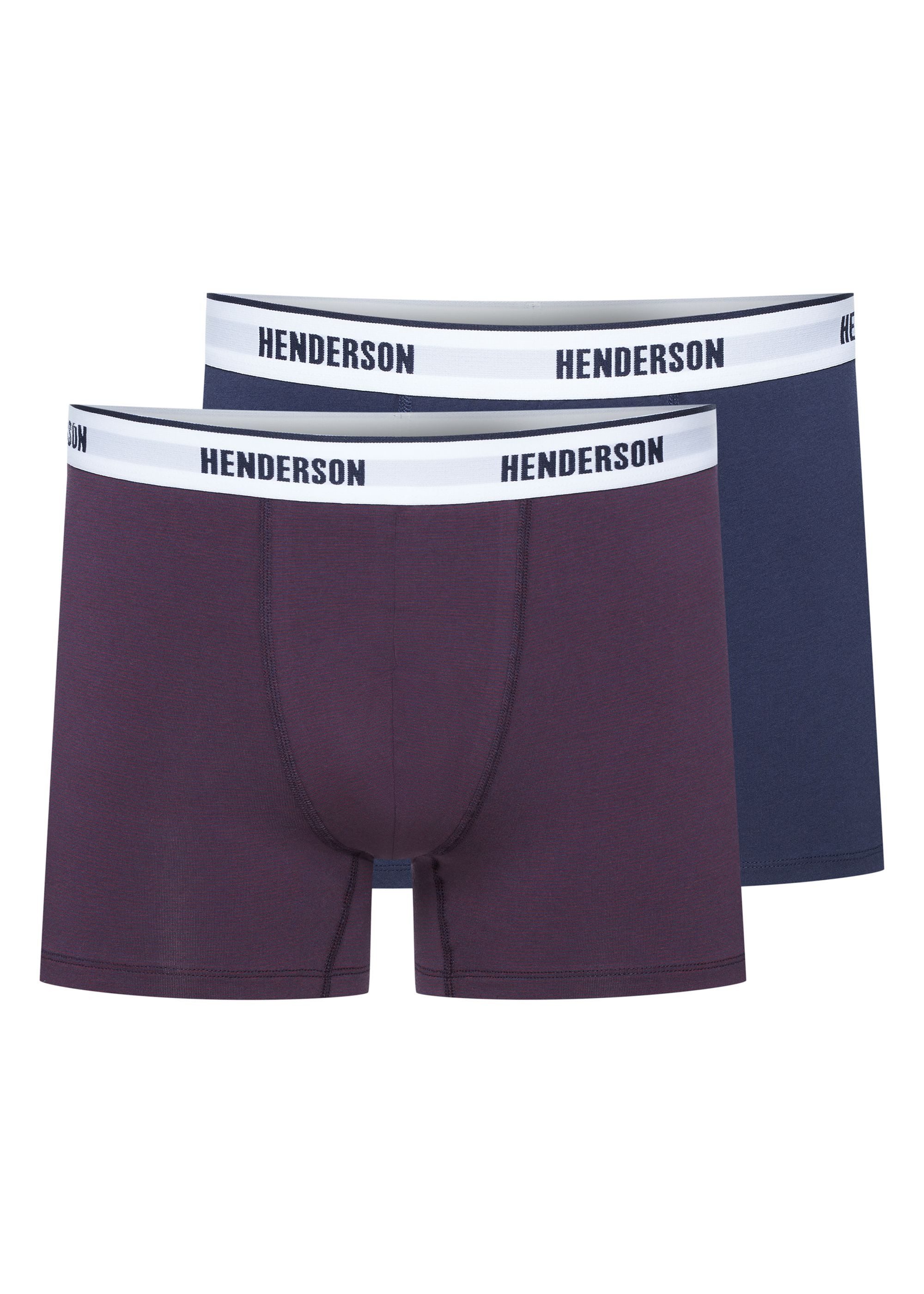 Henderson Boxershorts Boxershorts Doppelpack Baumwollmix unifarben elastischer Bund FREE (2-St)