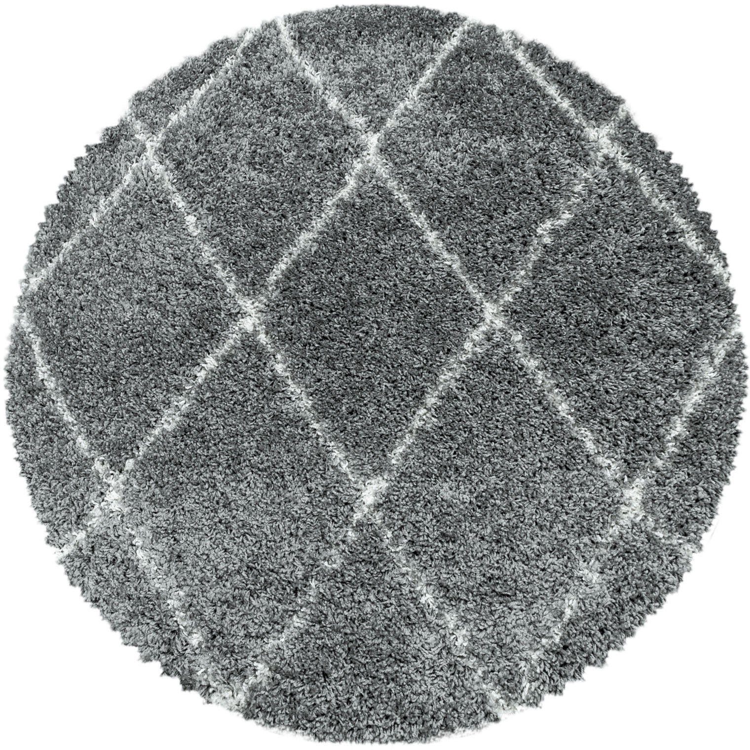 Ayyildiz Teppiche Hochflor-Teppich »ALVOR 3401«, rund, 50 mm Höhe, Shaggy, günstig online kaufen